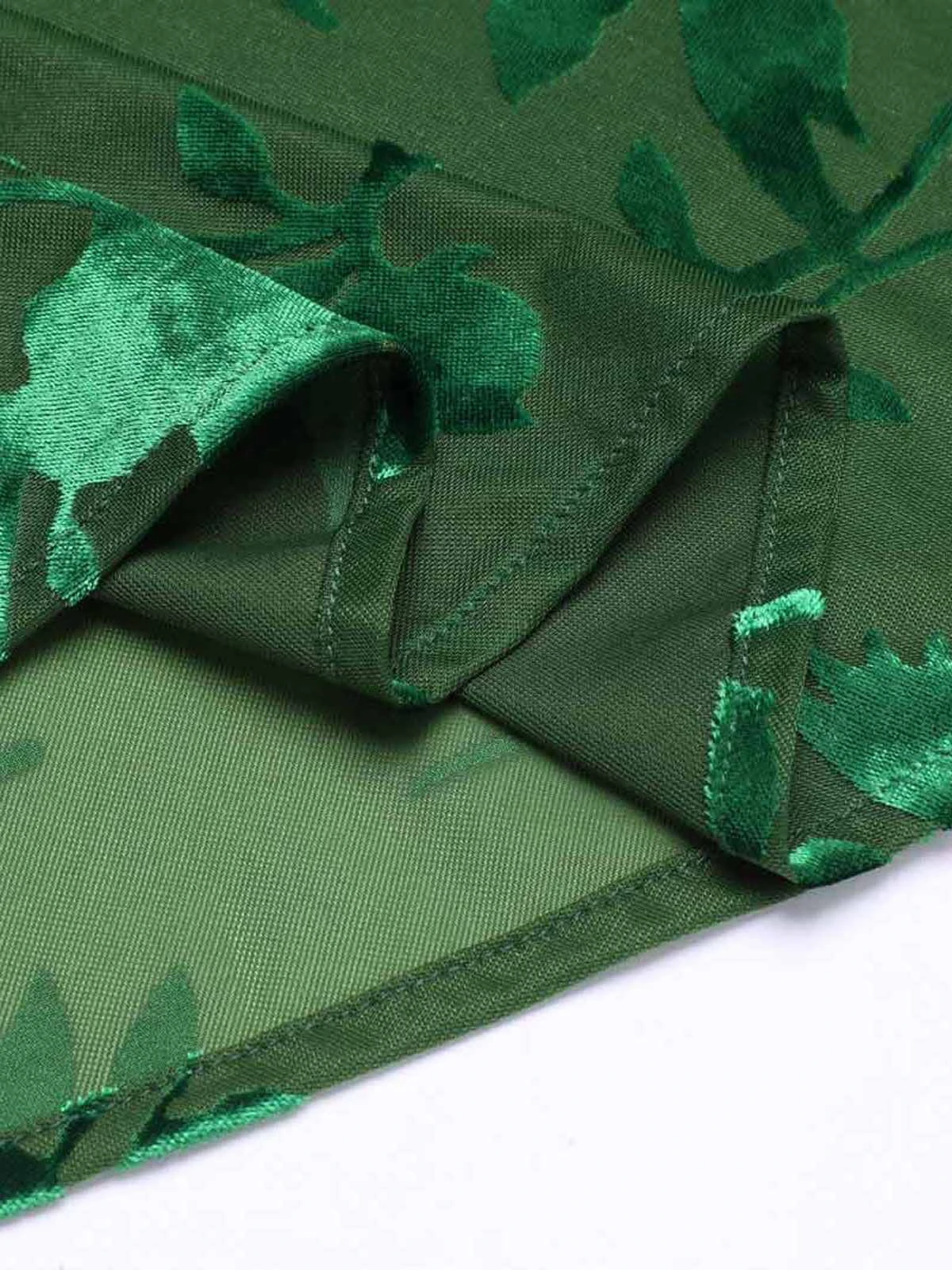 Green 1930s Floral Vintage Dress - Image 9