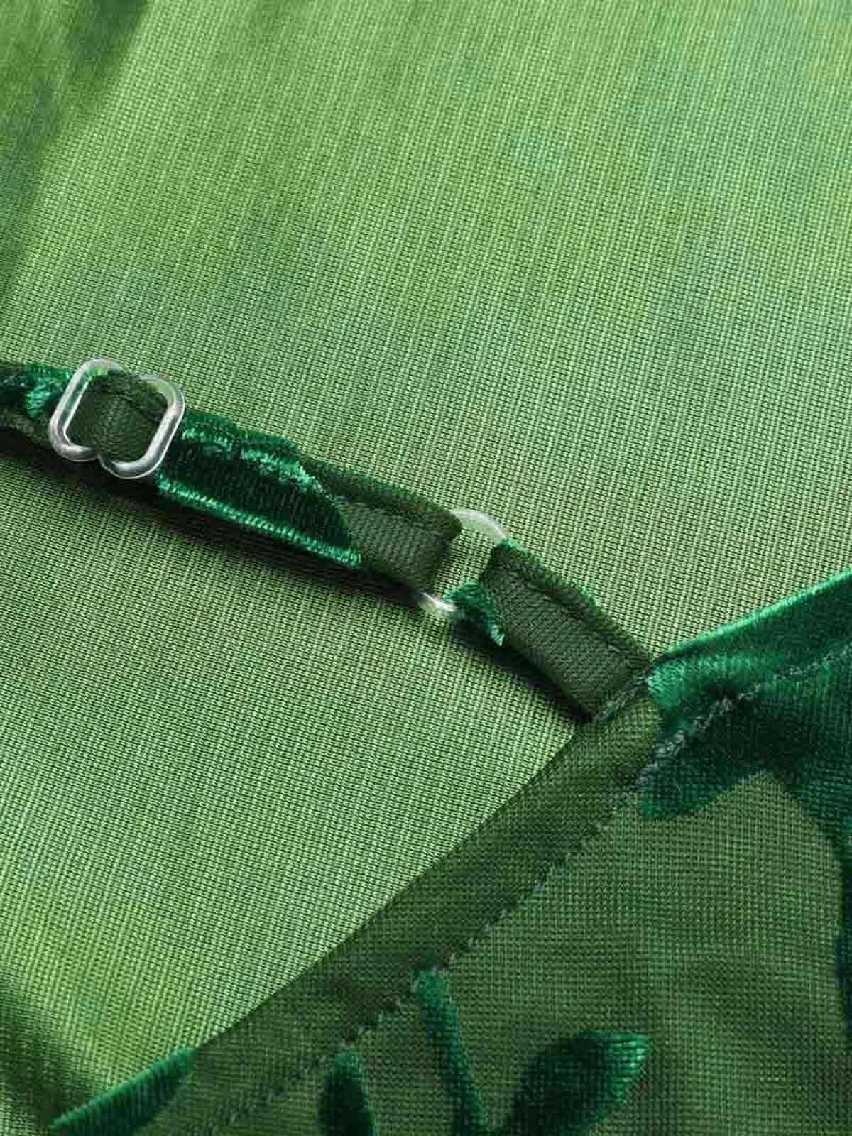 Green 1930s Floral Vintage Dress - Image 5