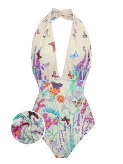 Butterfly Halter One-Piece Bikini Set