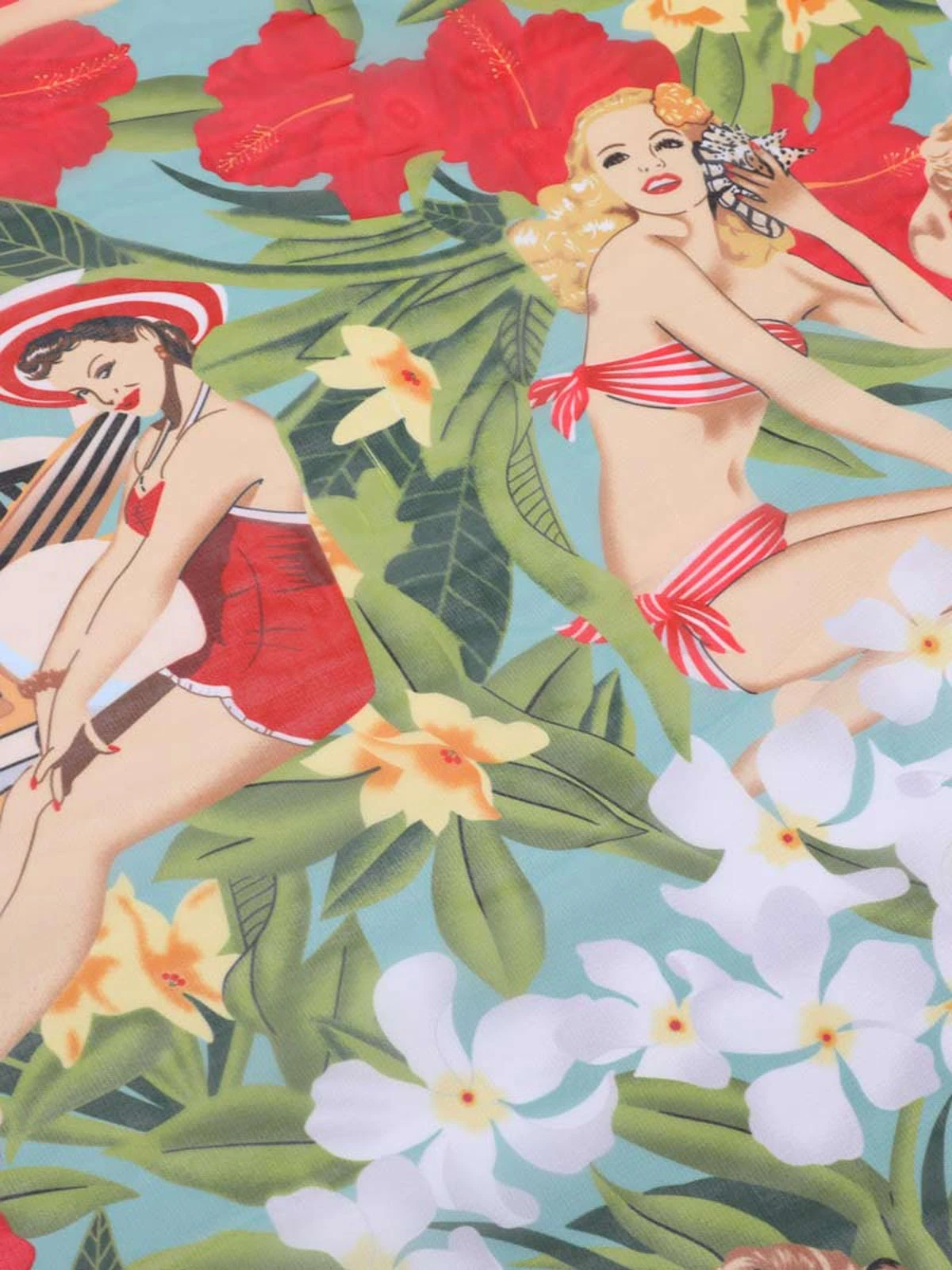 3PCS Red Retro Lady Bikini Set - Image 9