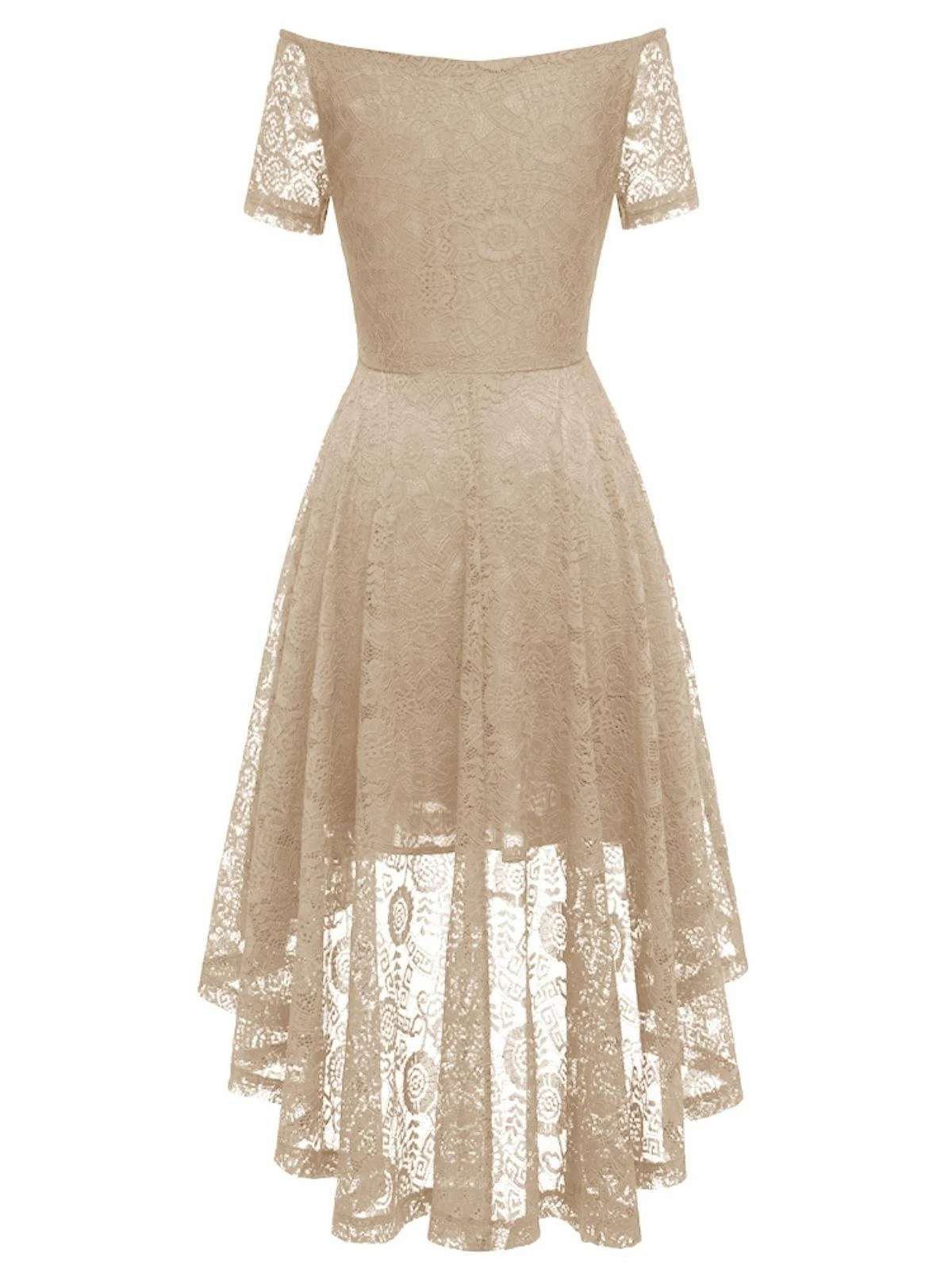 1950s Off-shoulder Floral Lace Dress - Image 3