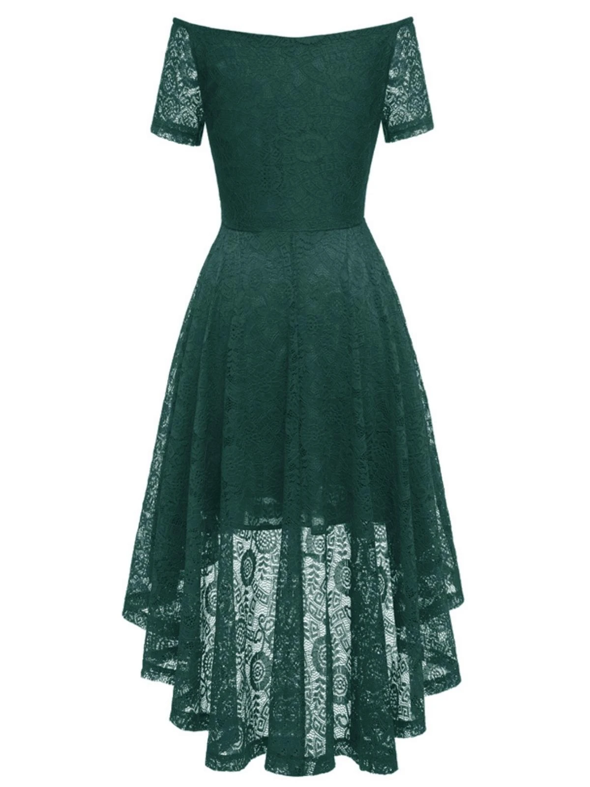 1950s Off-shoulder Floral Lace Dress - Image 12