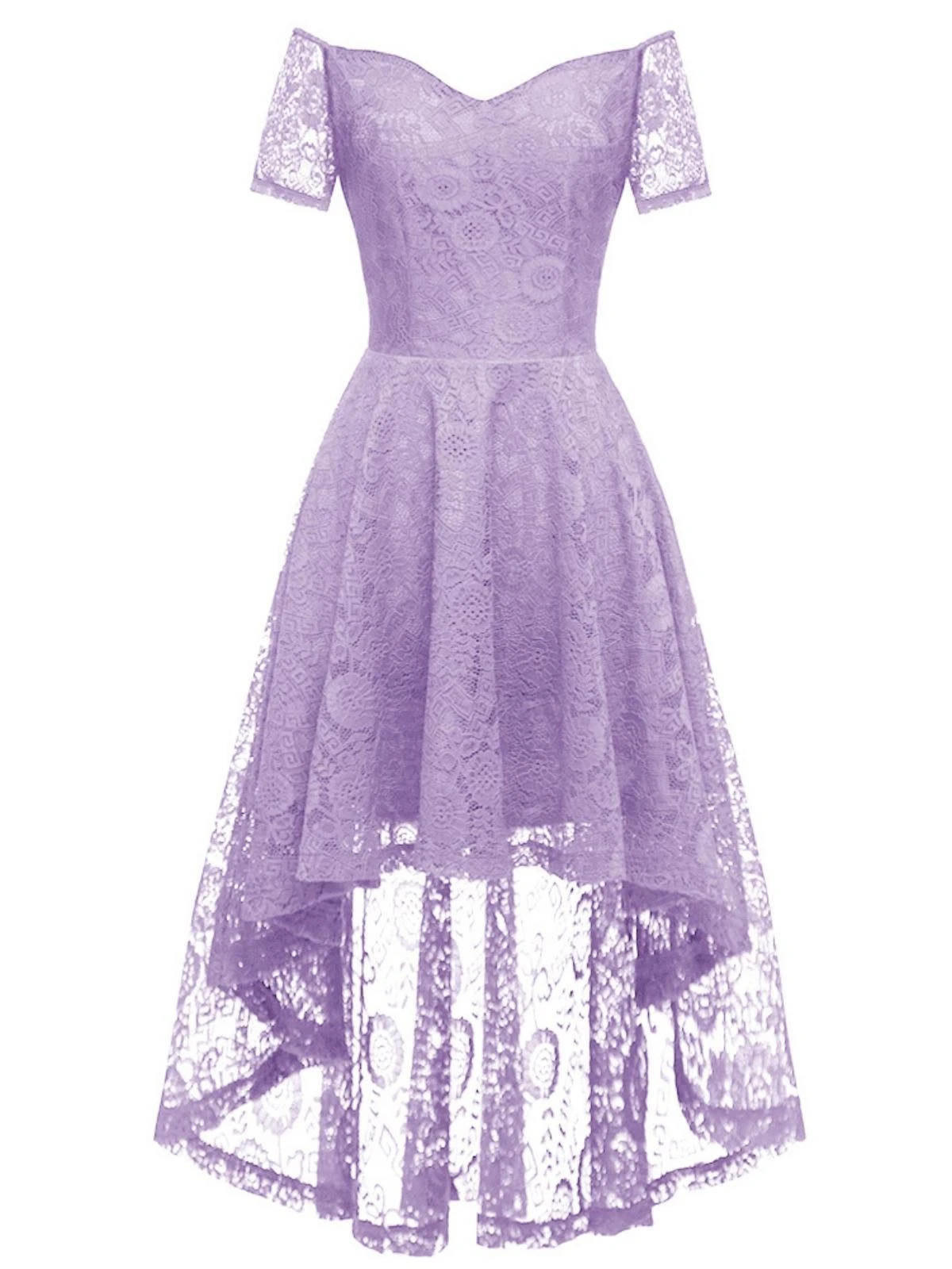 1950s Off-shoulder Floral Lace Dress - Image 13