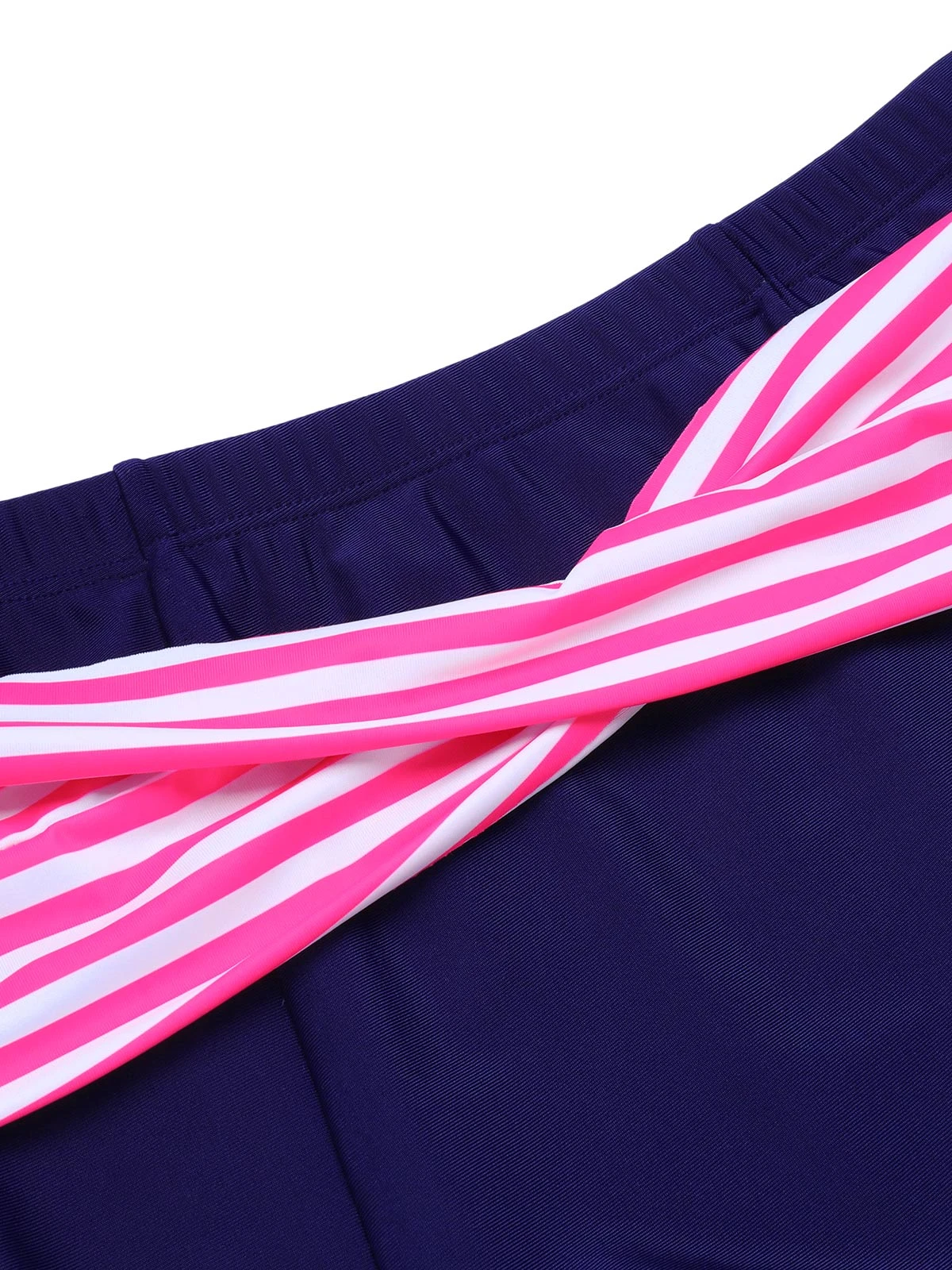 Pink & Blue 1950s Striped Halter Swimsuit - Image 7