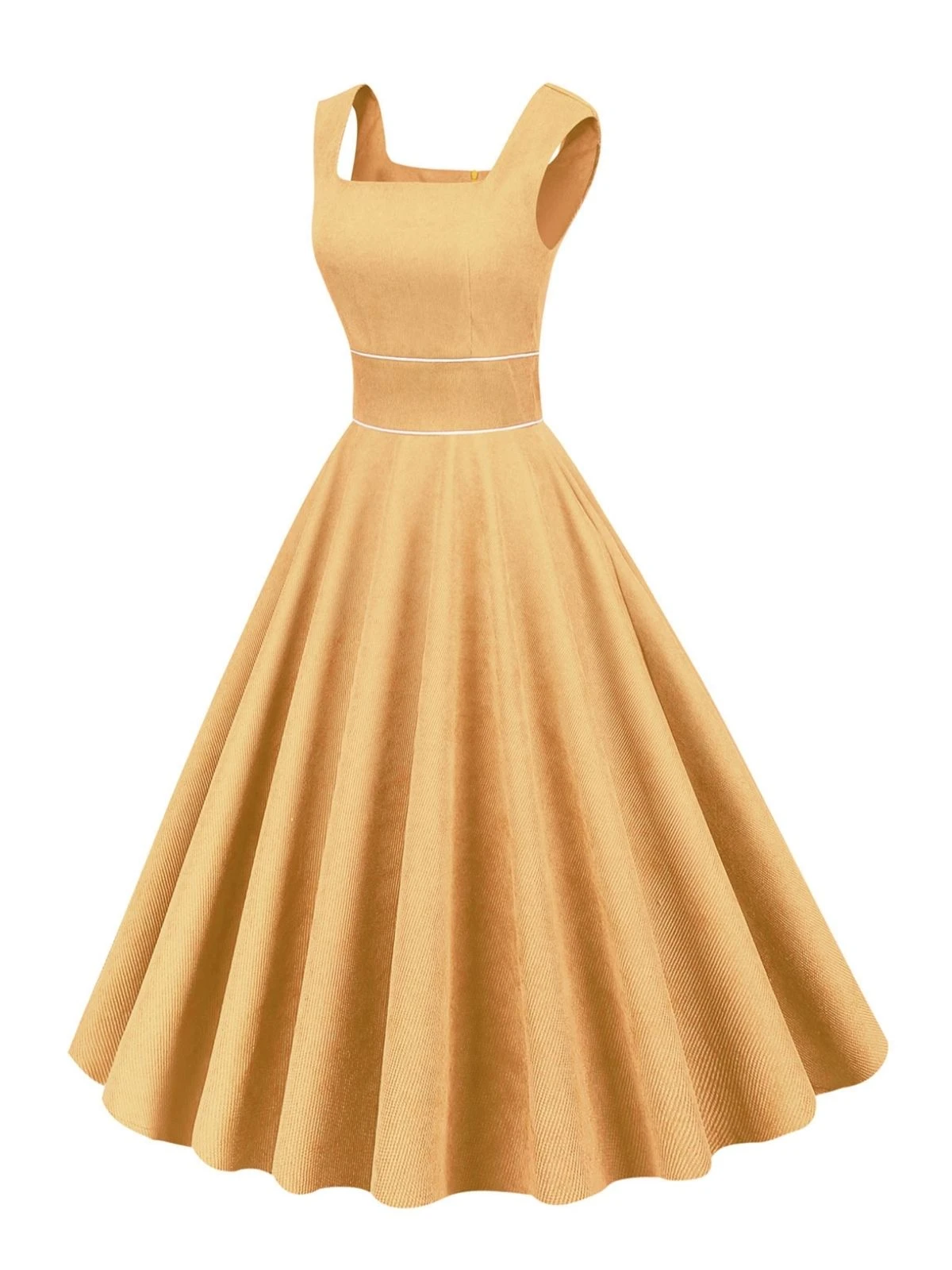 1950s Corduroy Solid Vintage Dress - Image 11
