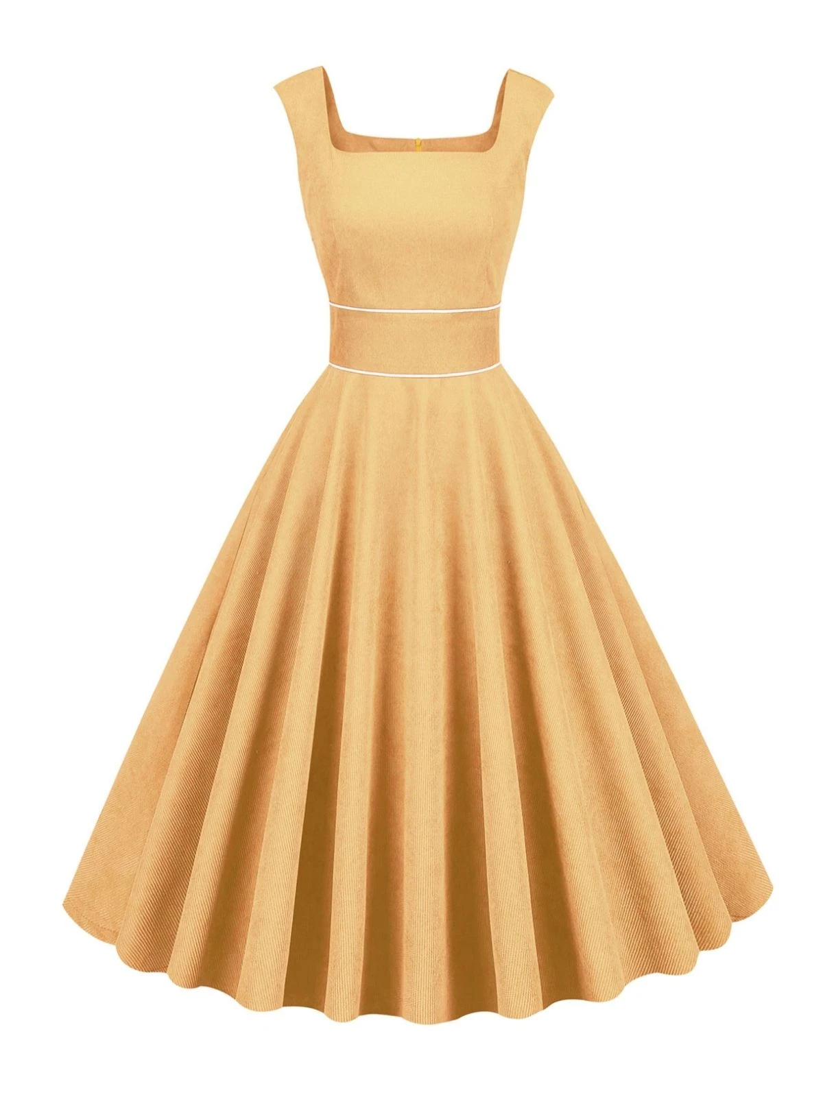 1950s Corduroy Solid Vintage Dress - Image 9
