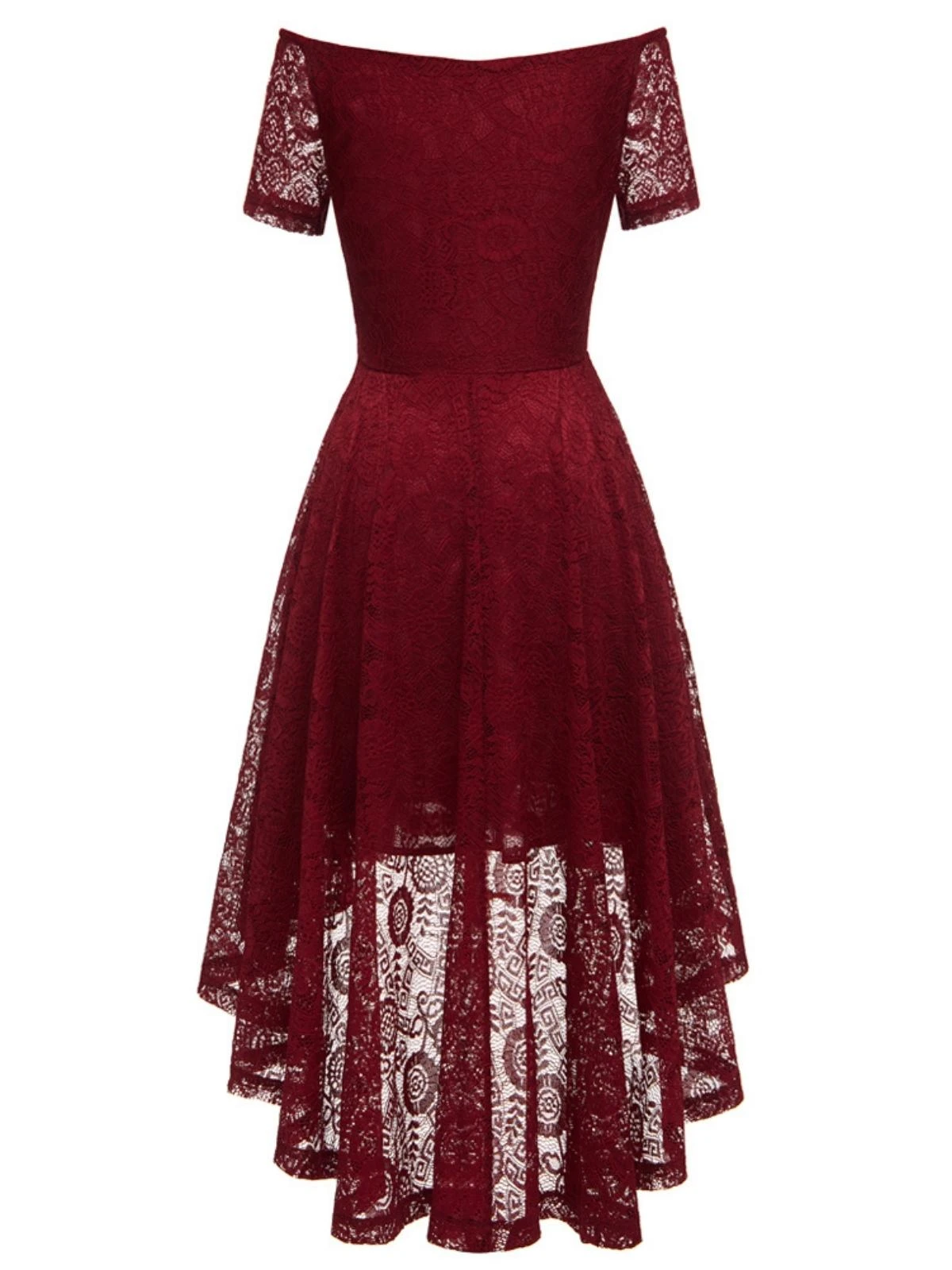 1950s Off-shoulder Floral Lace Dress - Image 18