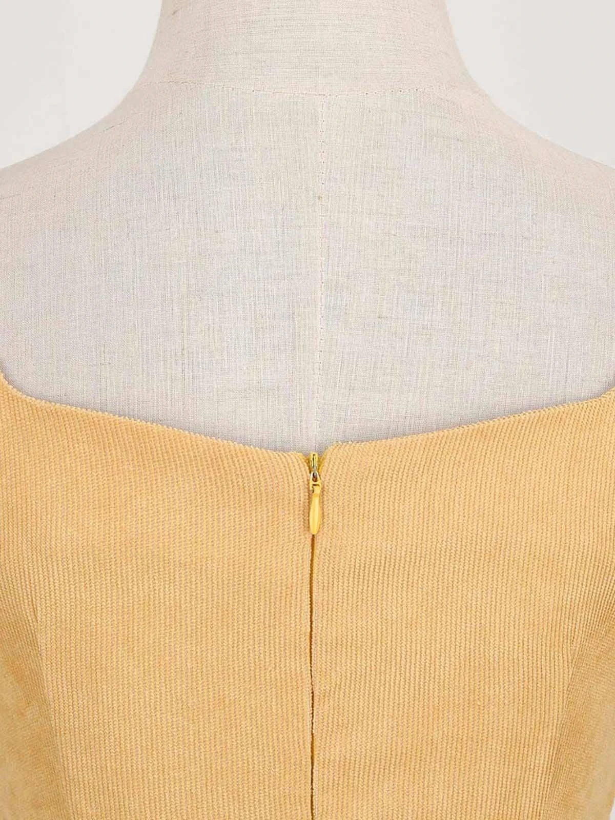 1950s Corduroy Solid Vintage Dress - Image 13