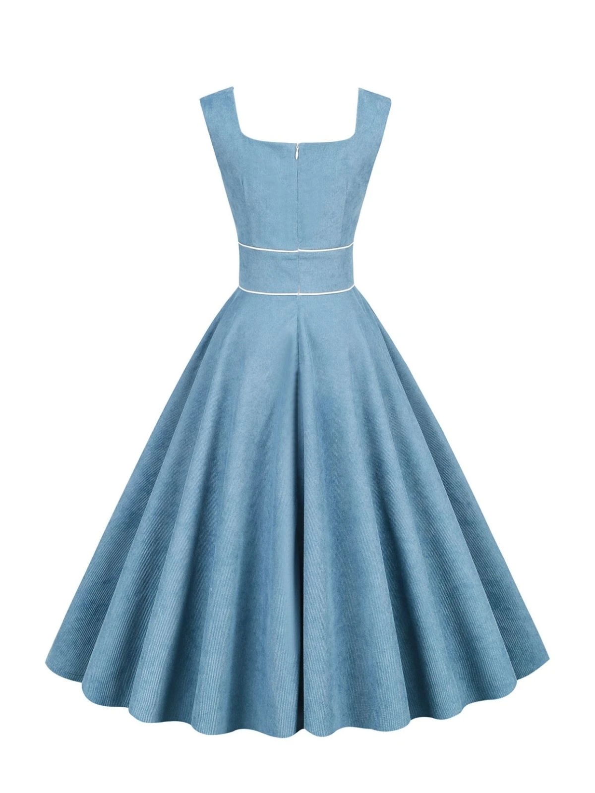 1950s Corduroy Solid Vintage Dress - Image 2