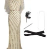 2PCS Sequined Cape 1920s Dress & Accessories Set