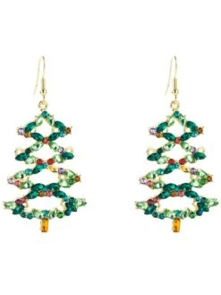 Retro Christmas Tree Alloy Earrings