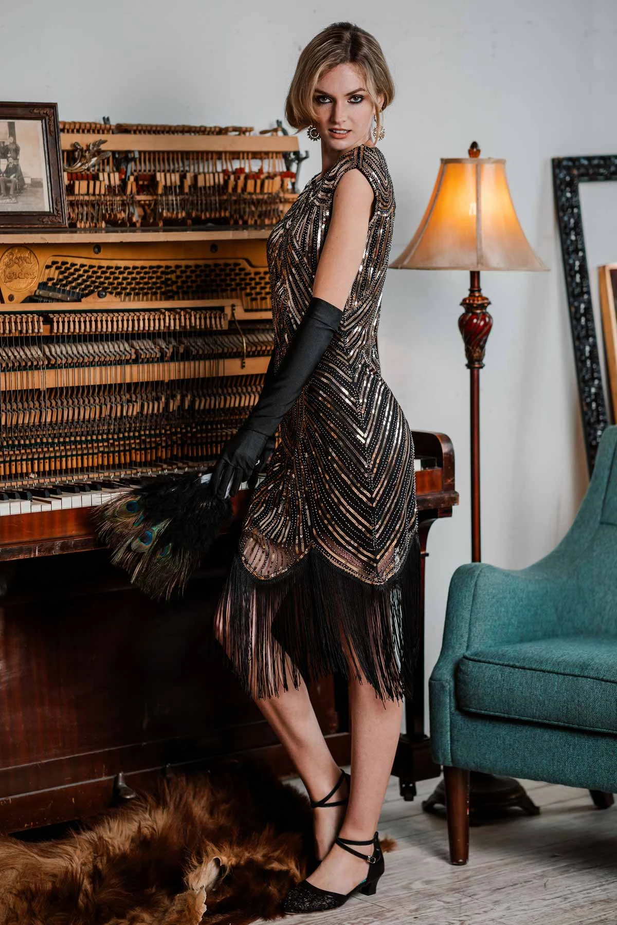 1920s Fringe Flapper Dress - Image 9
