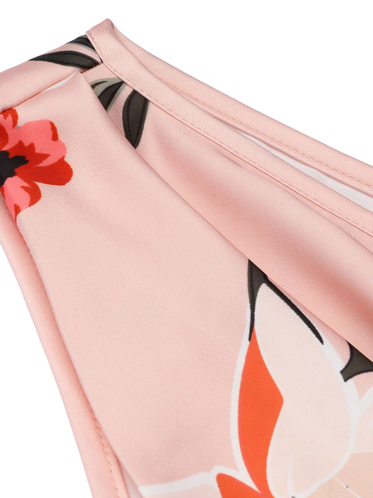 Pink 1950s V-neck Wrap Floral Pencil Dress - Image 5