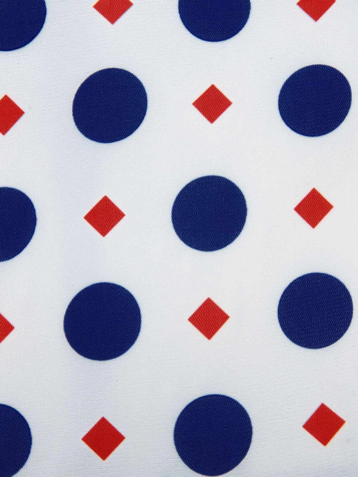 Blue 1950s Polka Dot Buttoned Romper - Image 5