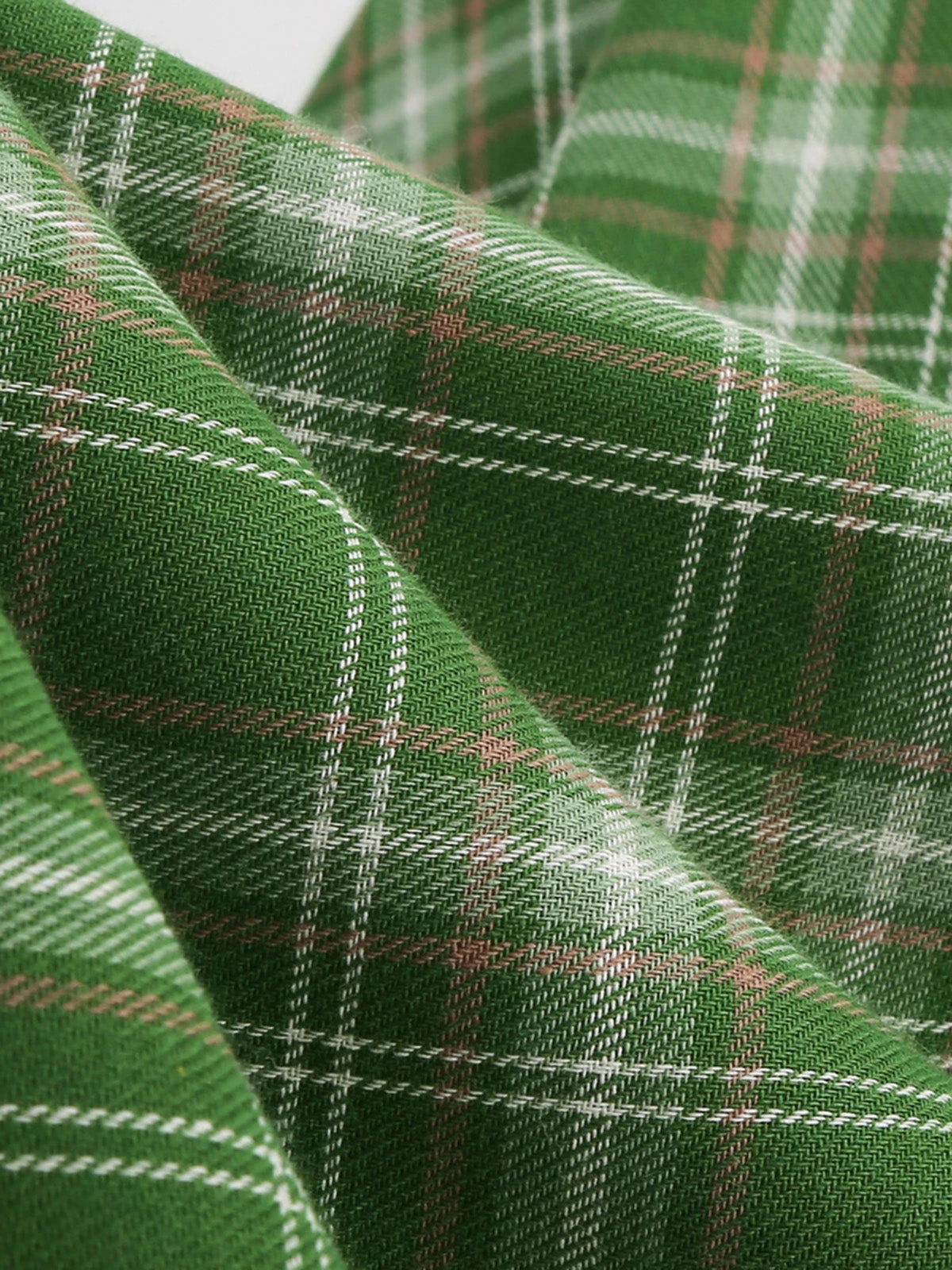 1950s Gingham Plaid Square Neck Flared Dress - Image 4