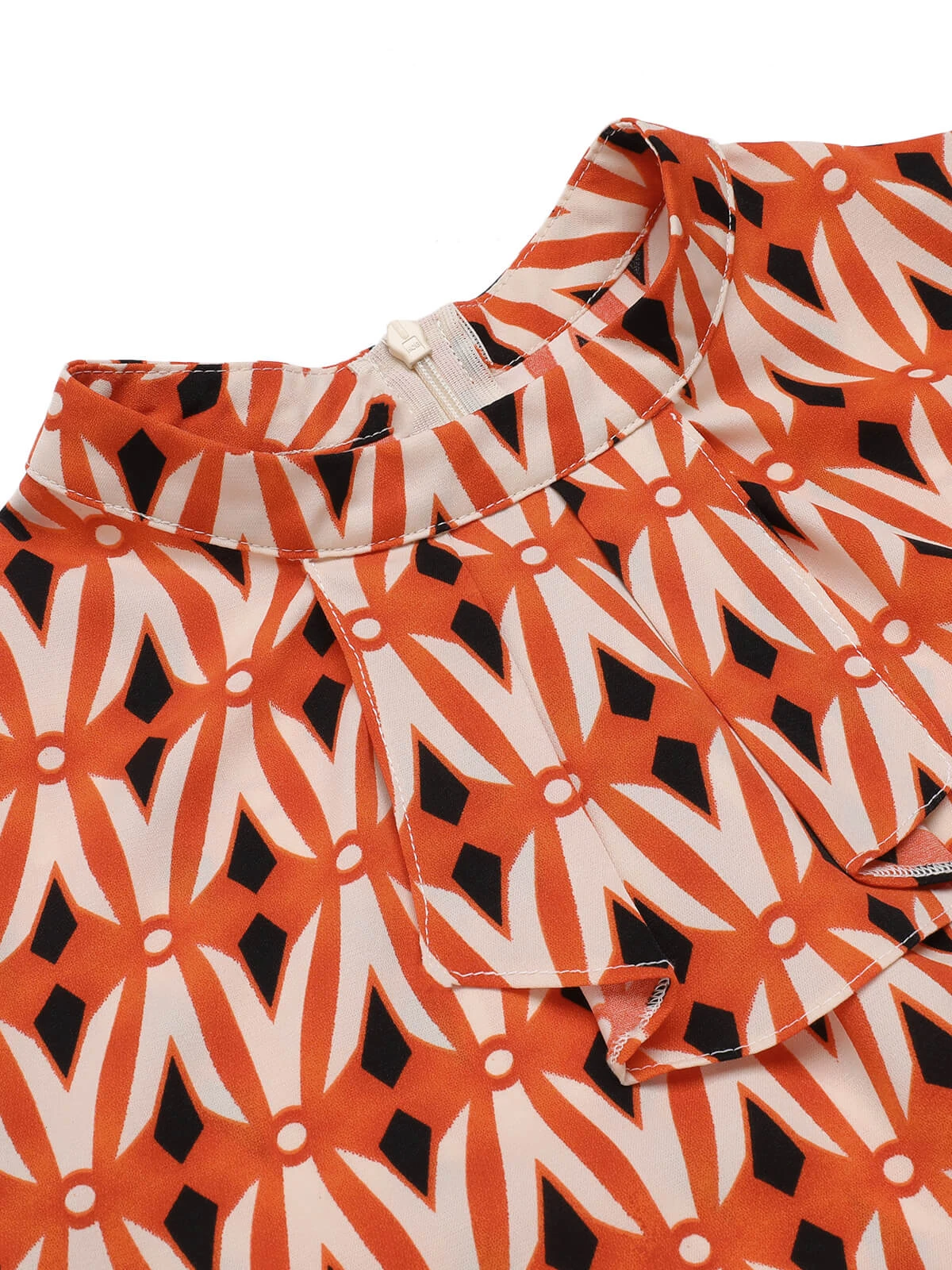 2PCS 1960s Orange Blouse & Tweed Mini Dress - Image 9