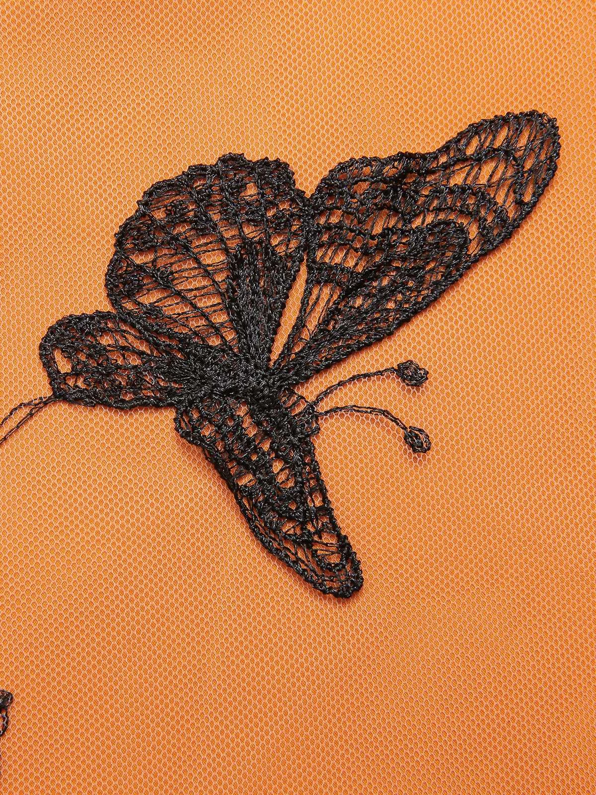 Black & Orange 1950s 3D Butterflys Cloak Dress - Image 7