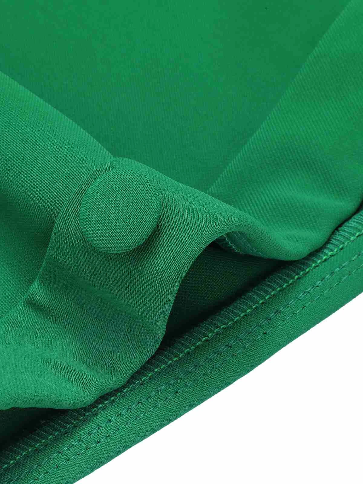 Green 1950s Avocado Mesh V-Neck Romper - Image 6