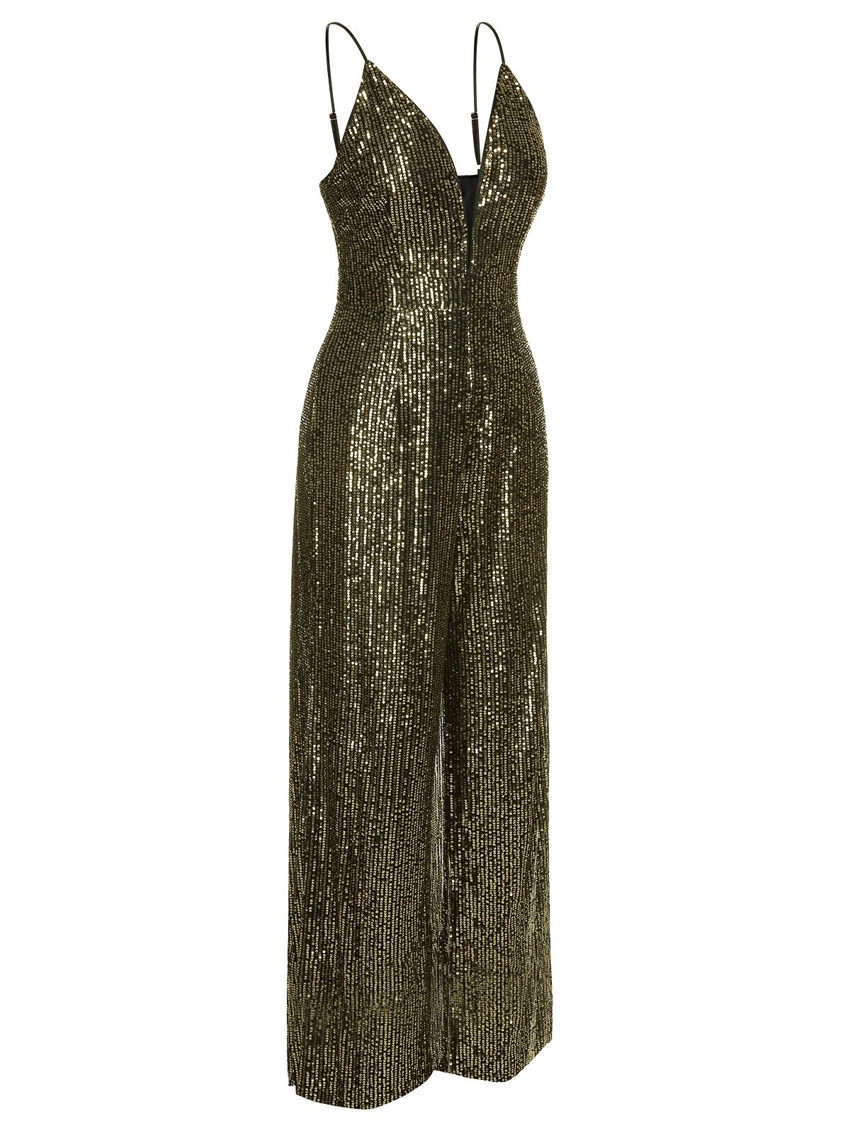 1930s Sequined Shiny Slip Vintage Jumpsuit - Image 17
