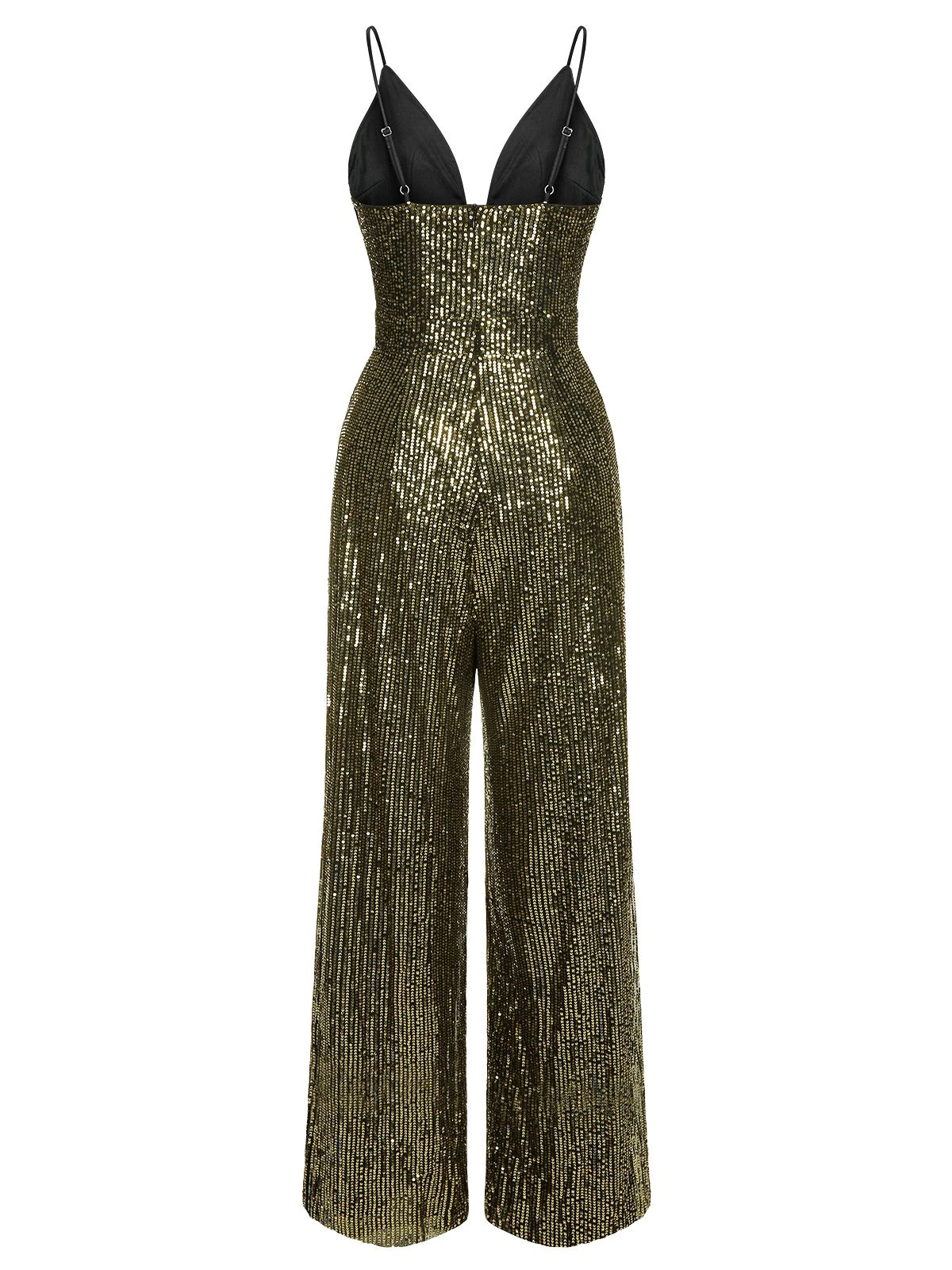 1930s Sequined Shiny Slip Vintage Jumpsuit - Image 18