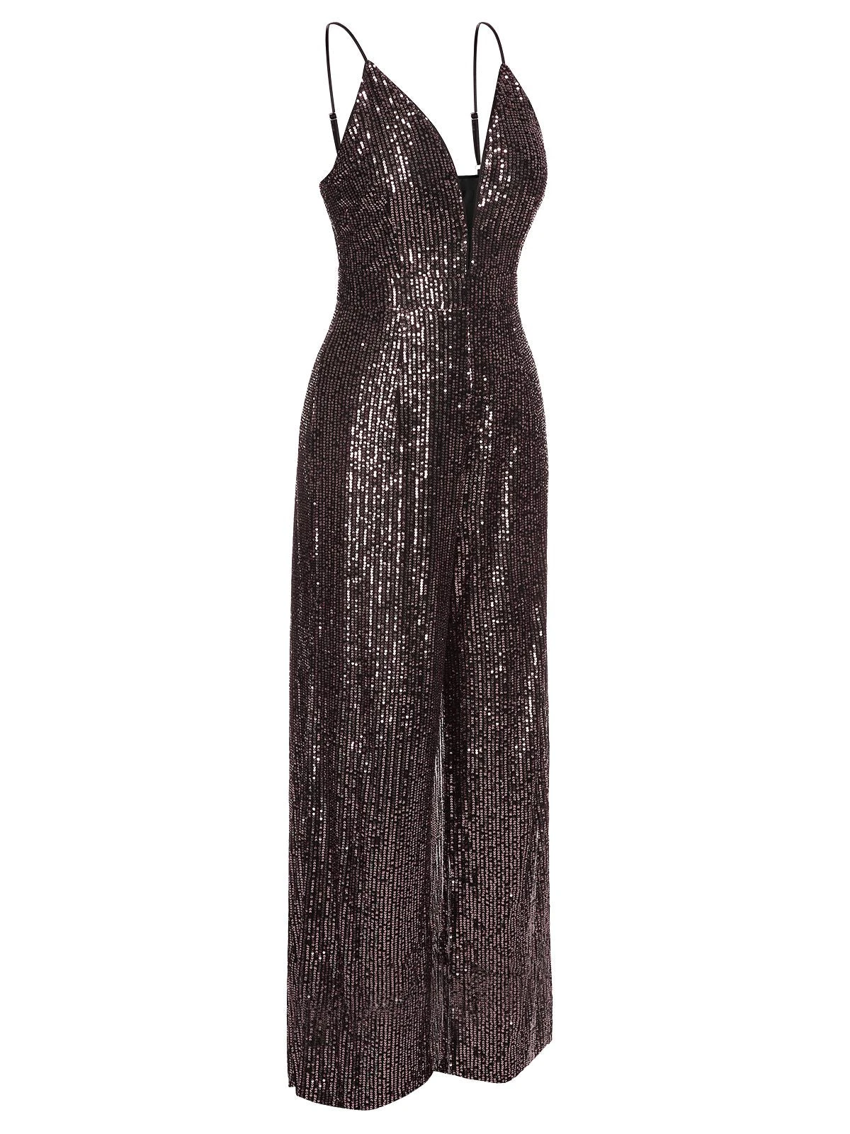 1930s Sequined Shiny Slip Vintage Jumpsuit - Image 10