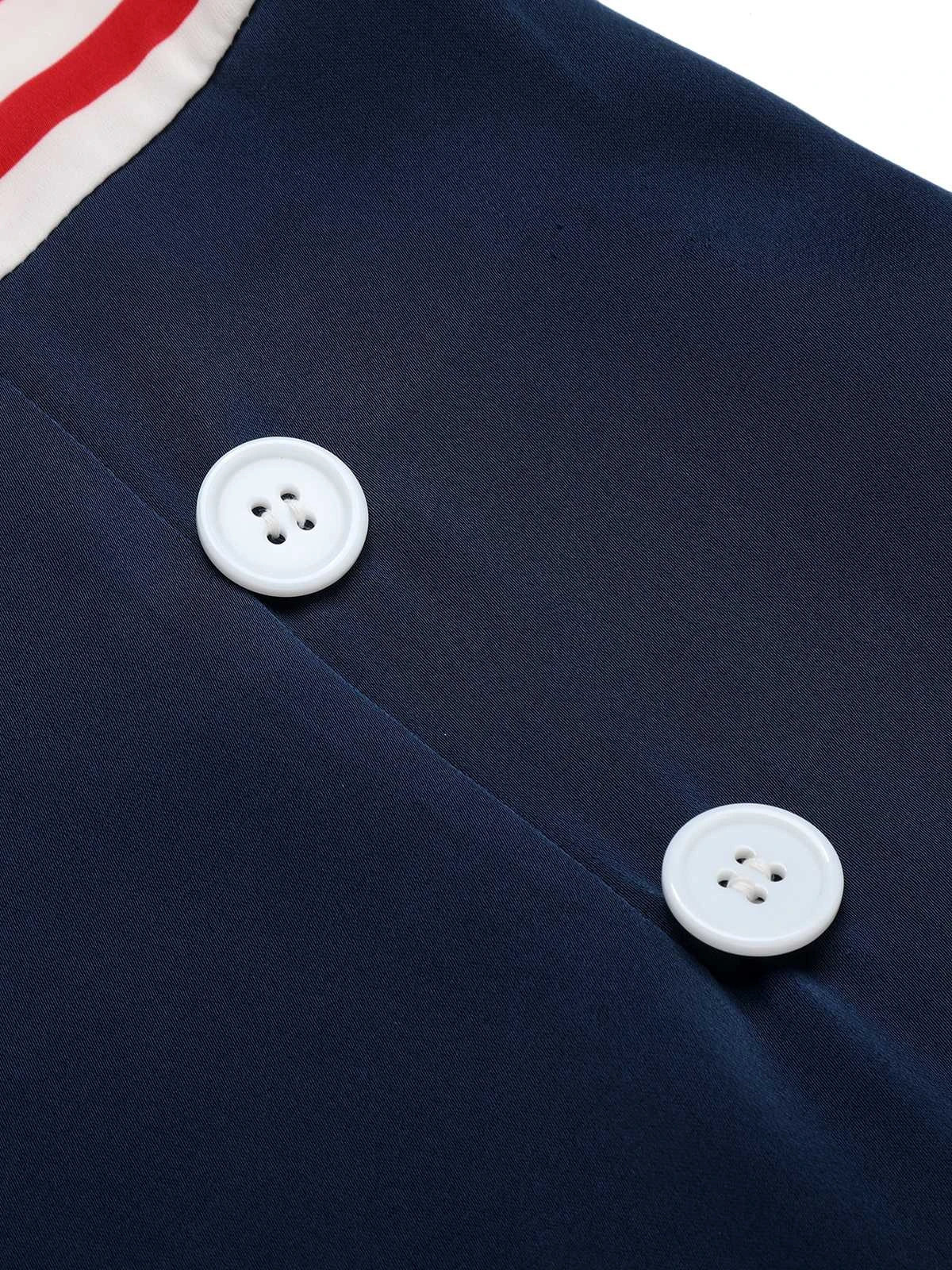 1960s Halter Stripes Bow Belted Dress - Image 6