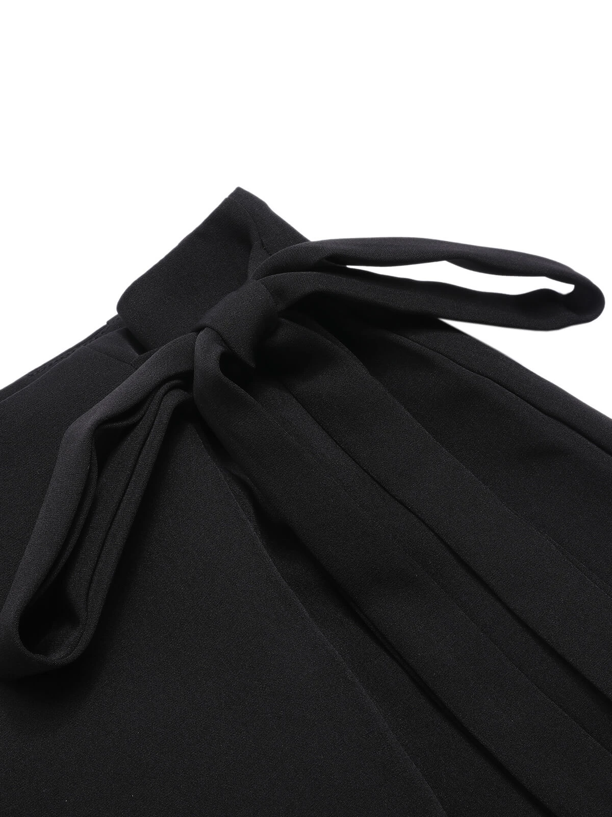 2PCS 1950s Black White Plaid Top & Ruffle Hem Skirt - Image 8