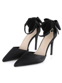 Retro Bow Point Toe Stiletto High Heels Shoes