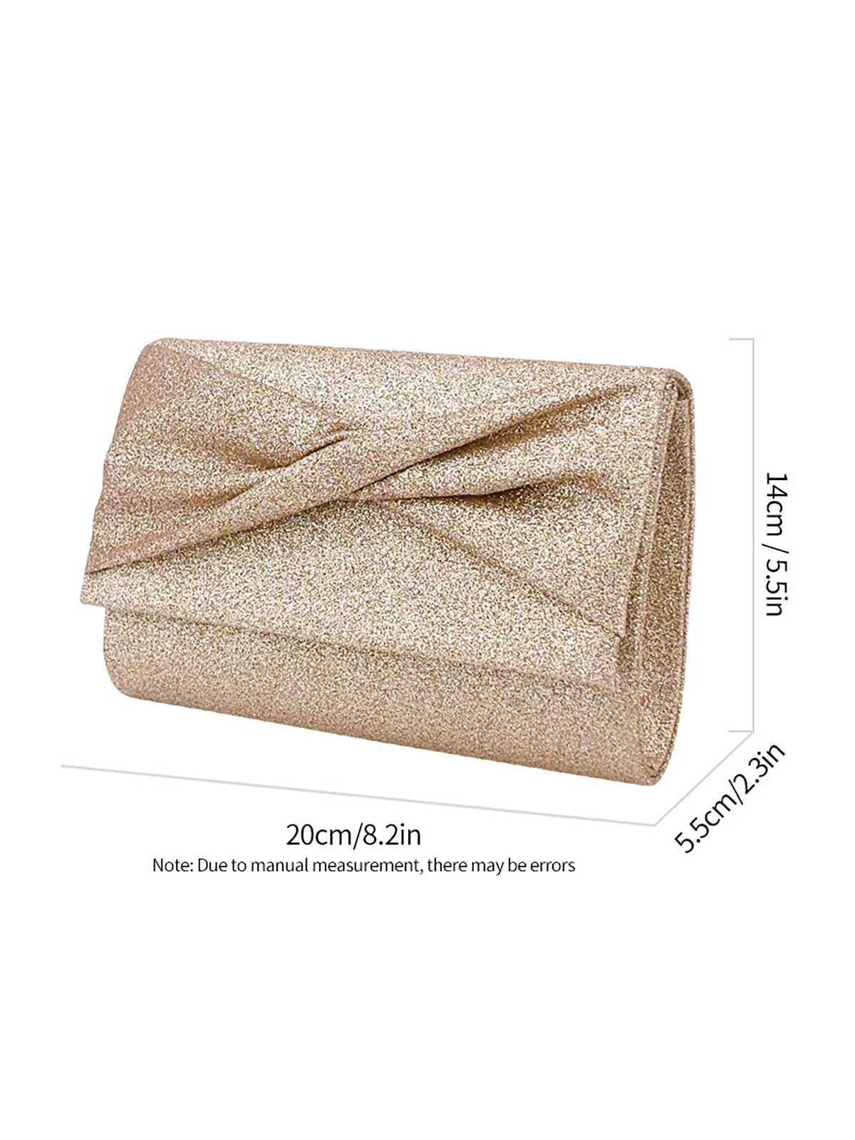 Vintage Gold Glitter Party Handbag - Image 3