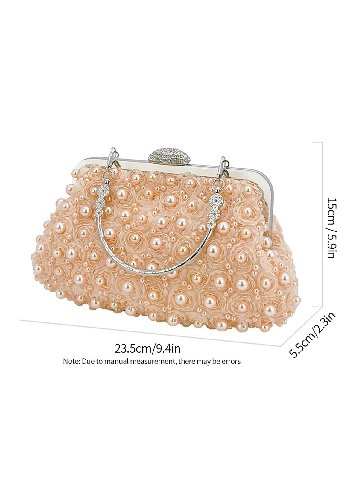 Vintage Pearl & 3D Flower Tote Bag - Image 5