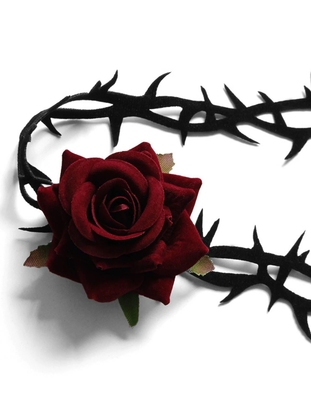 Retro Rose Flannel Flower Velvet-Necklace - Image 3