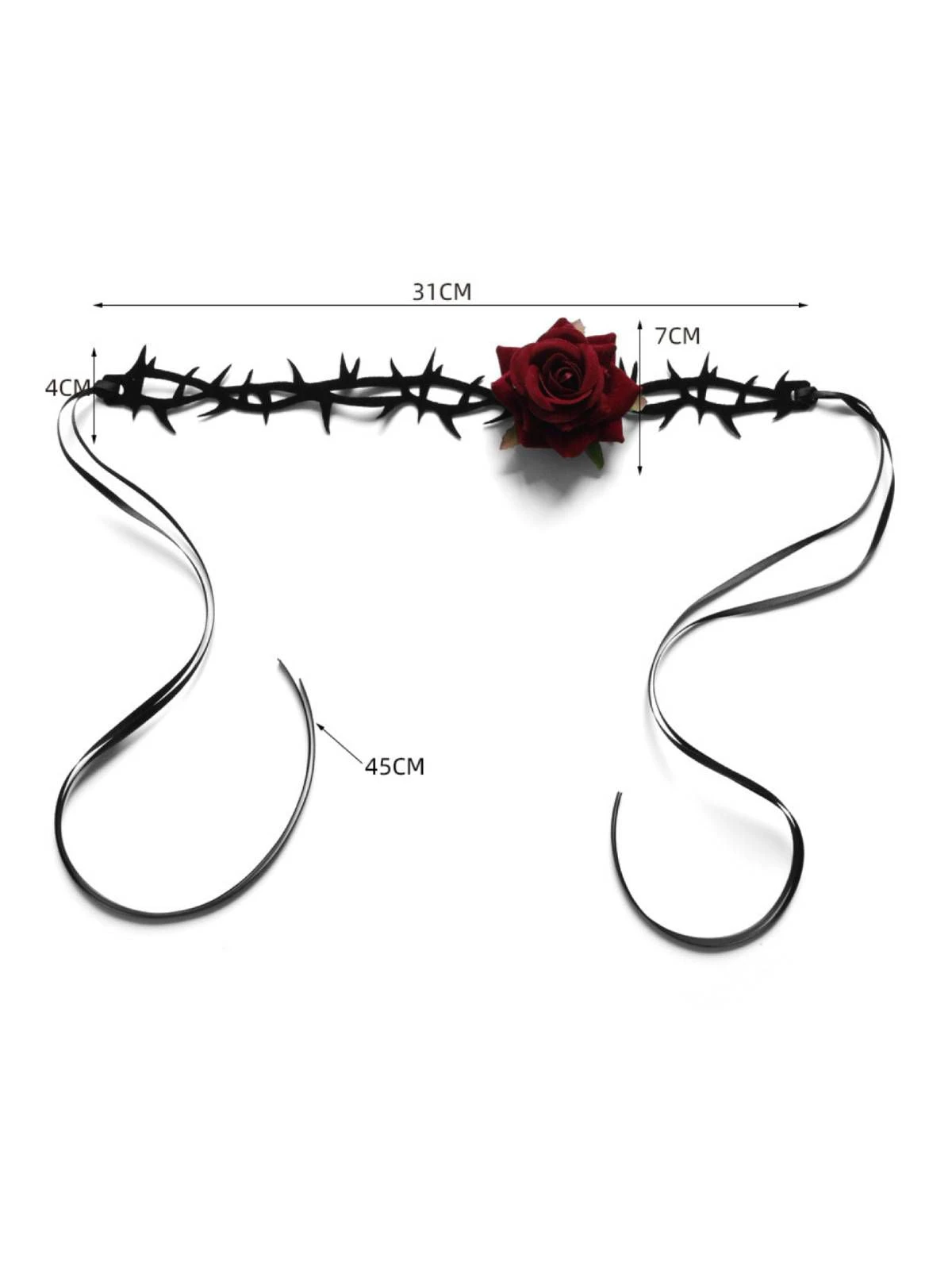 Retro Rose Flannel Flower Velvet-Necklace - Image 4