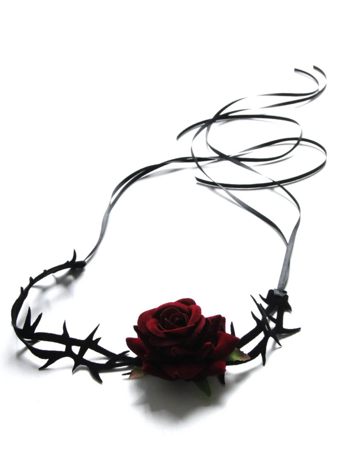 Retro Rose Flannel Flower Velvet-Necklace - Image 5