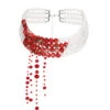 Halloween Gothic Blood Drop Tassel Necklace