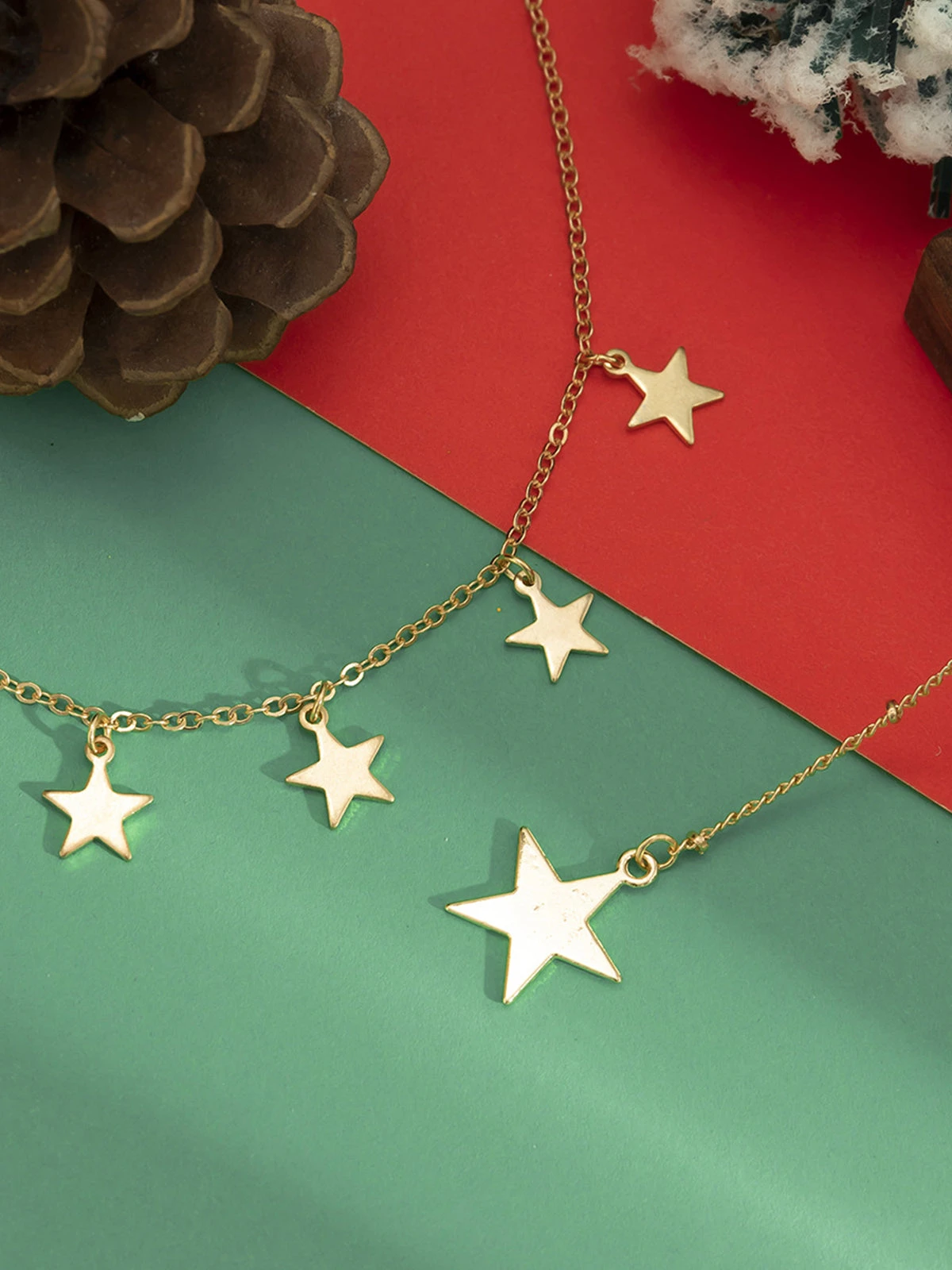 Christmas Simple Alloy Star Long Necklace - Image 3