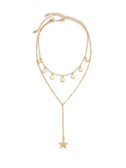 Christmas Simple Alloy Star Long Necklace