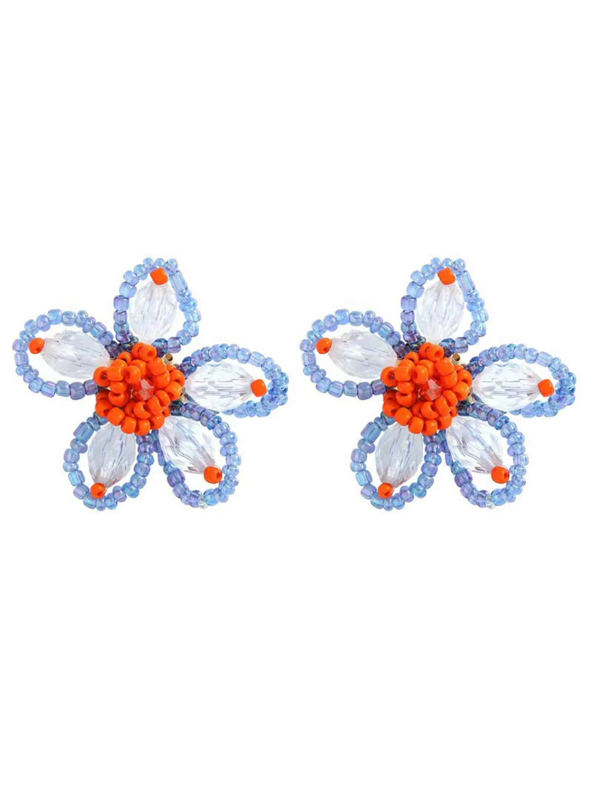 Cute Beading Flower Stud Earrings - Image 5