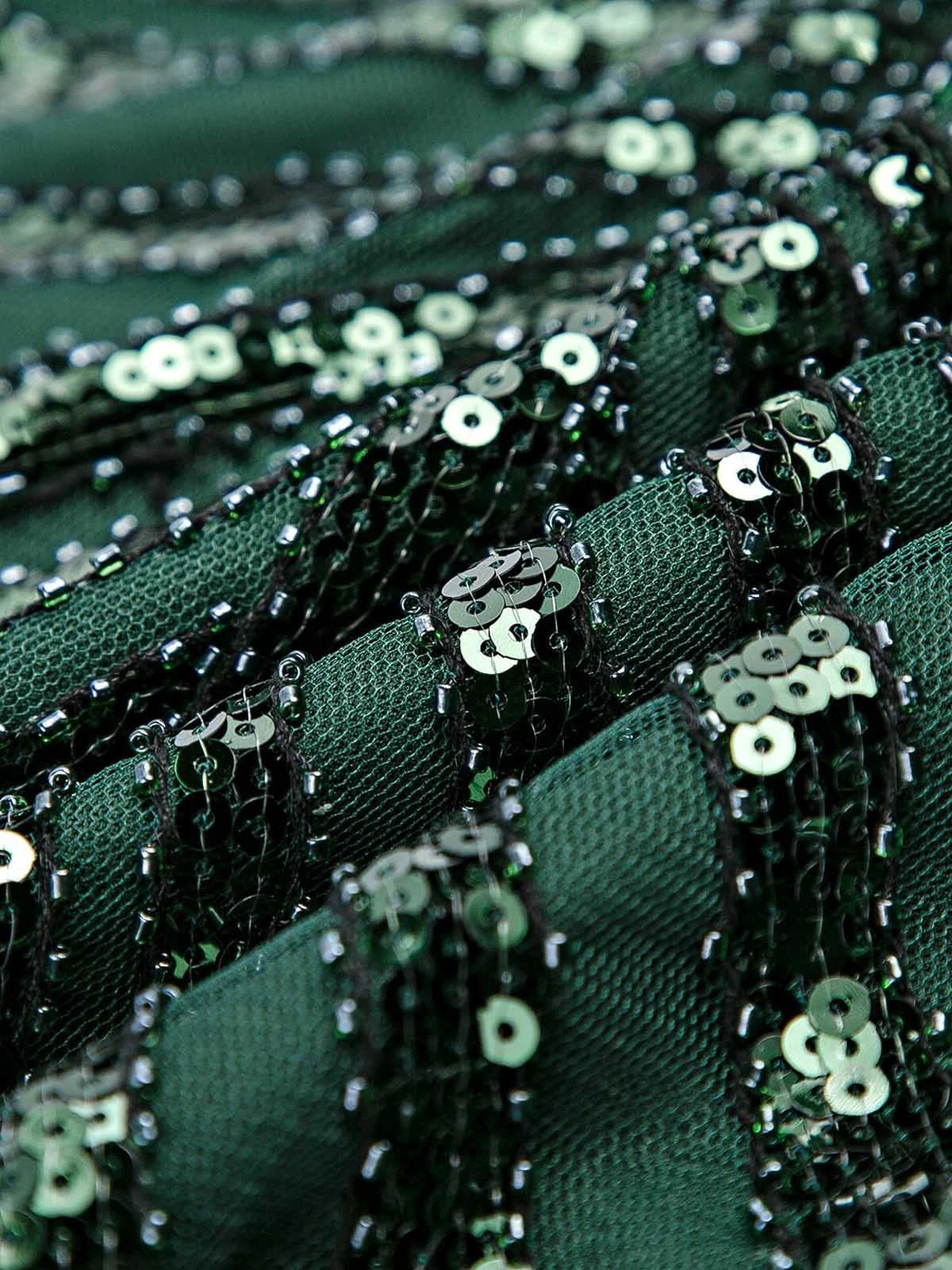 1920s Sequin Art Deco Maxi Dress - Image 13