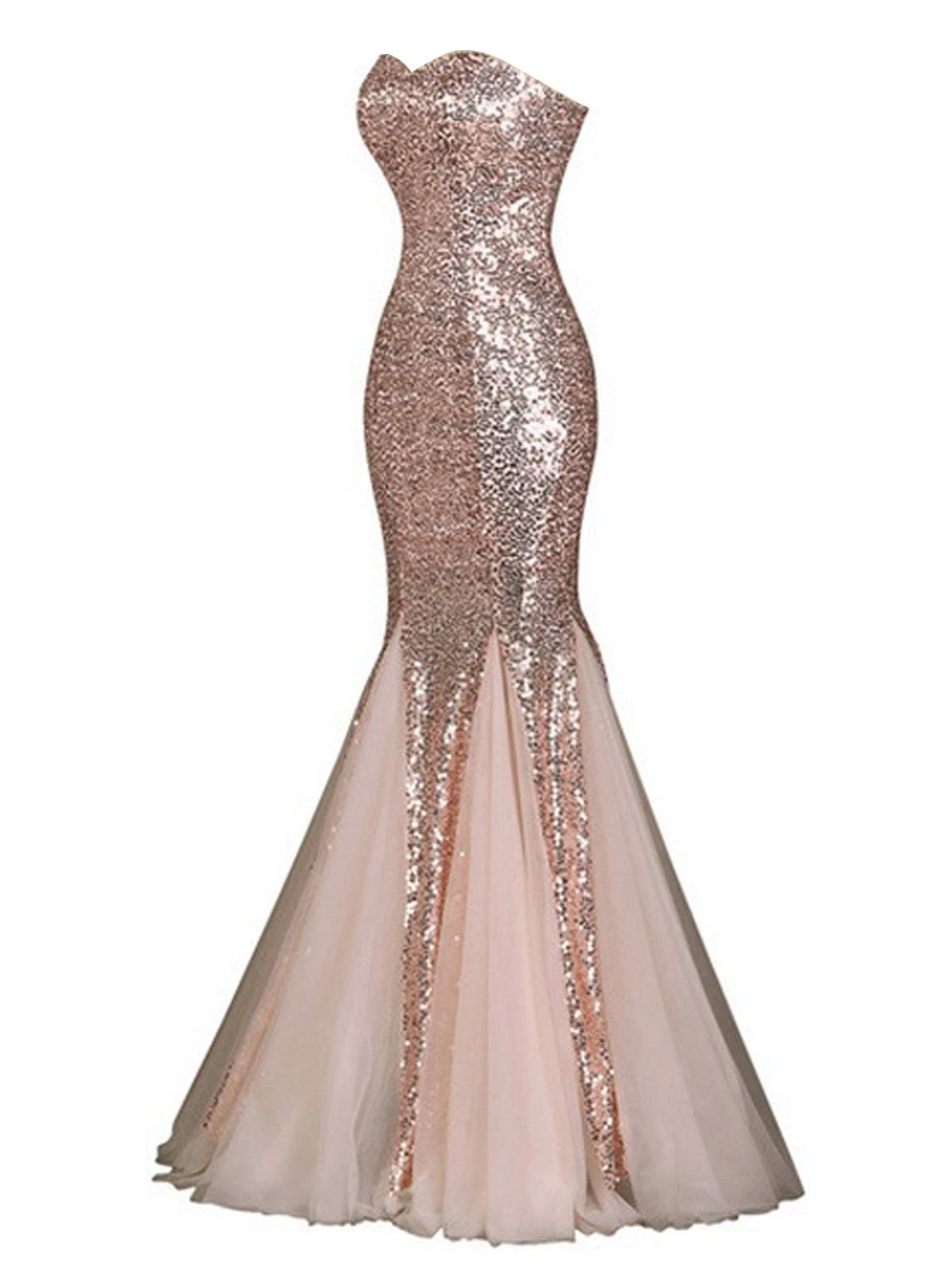 1930s Vintage Sequin Strapless Dress - Image 4