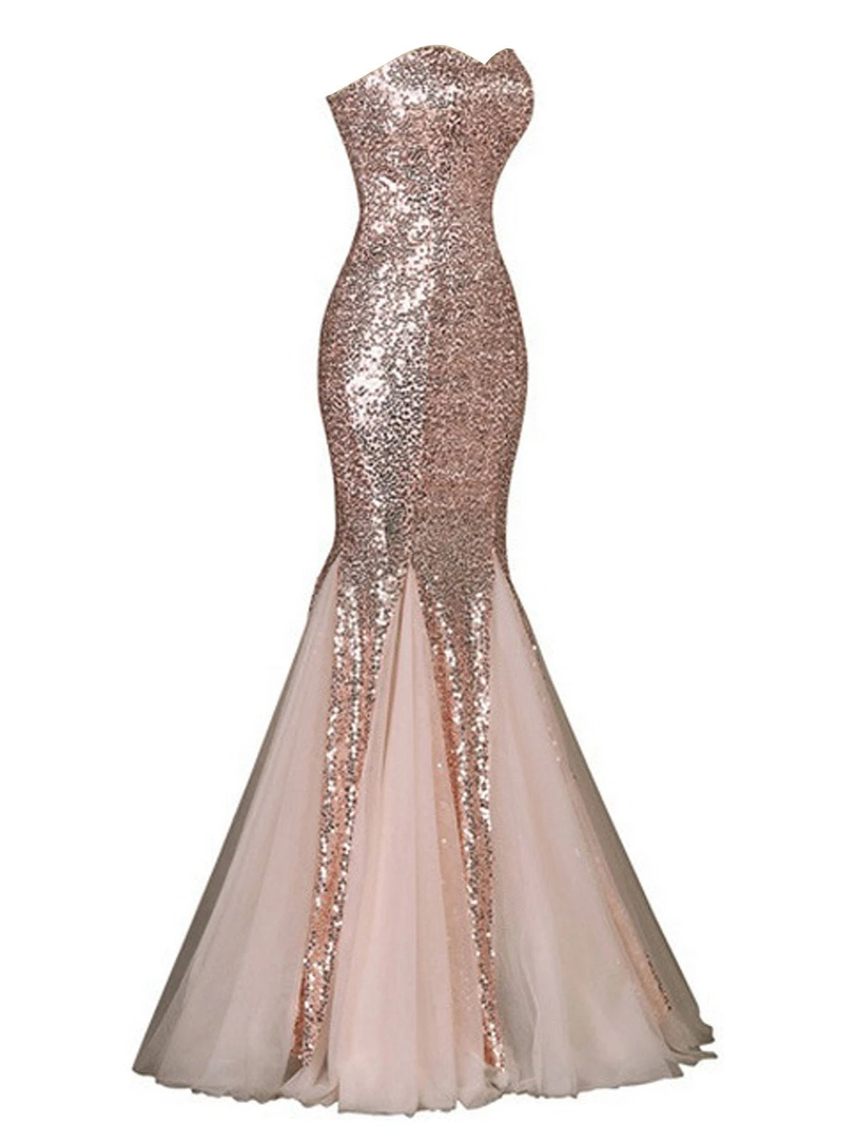 1930s Vintage Sequin Strapless Dress - Image 3