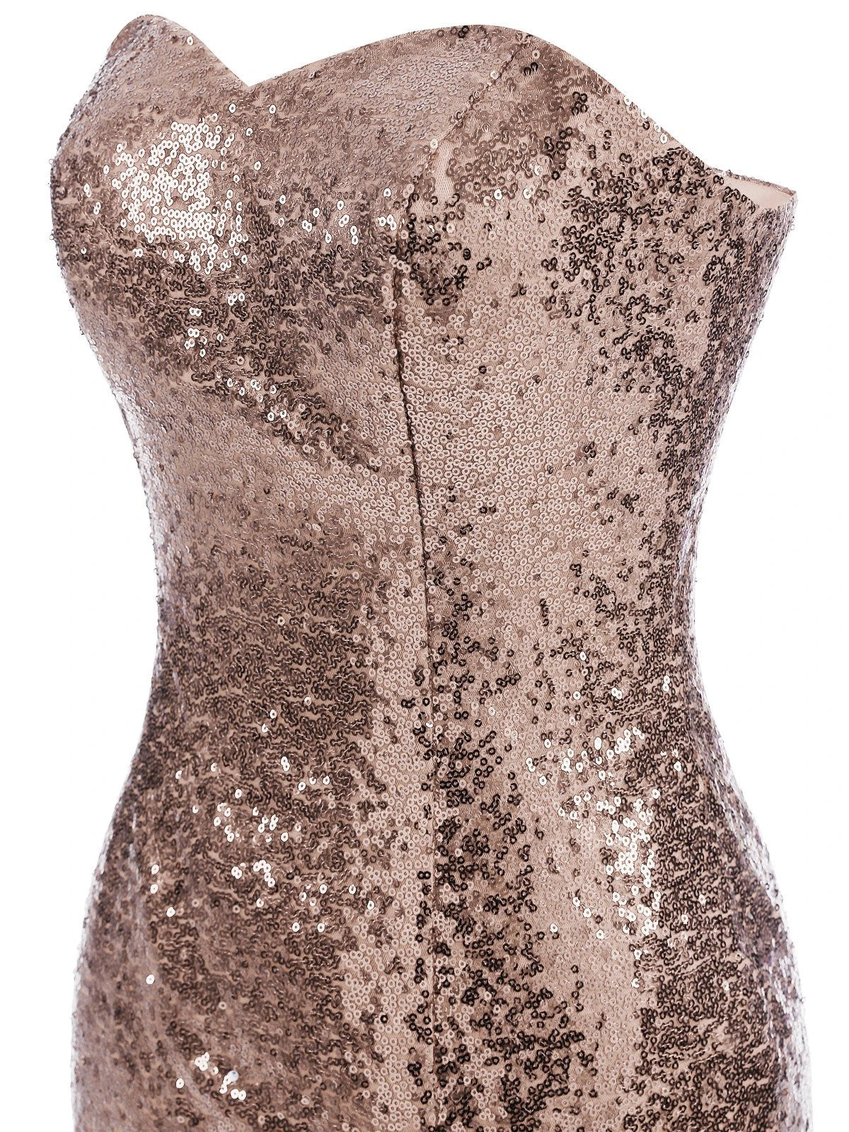 1930s Vintage Sequin Strapless Dress - Image 5