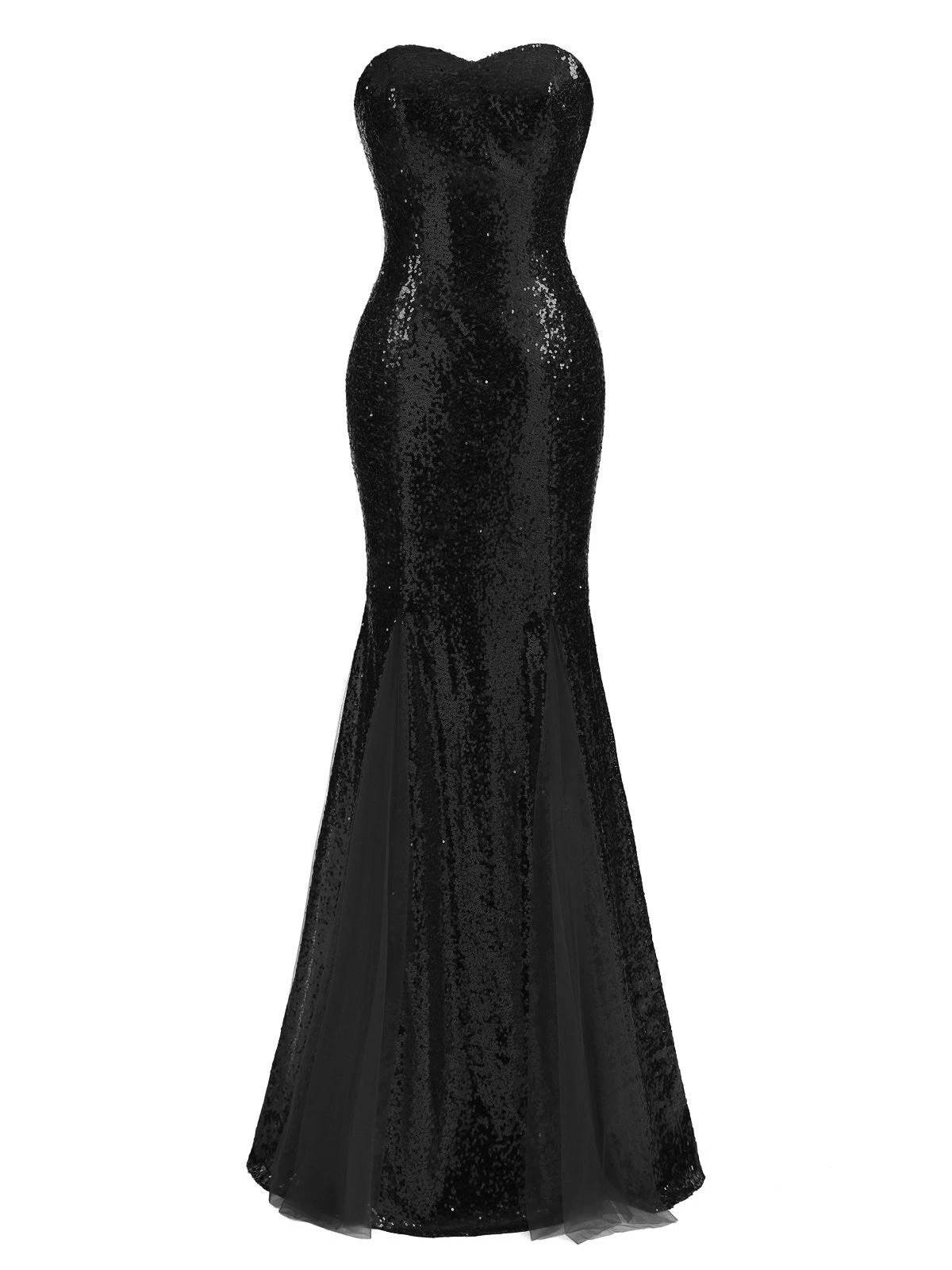 1930s Vintage Sequin Strapless Dress - Image 17