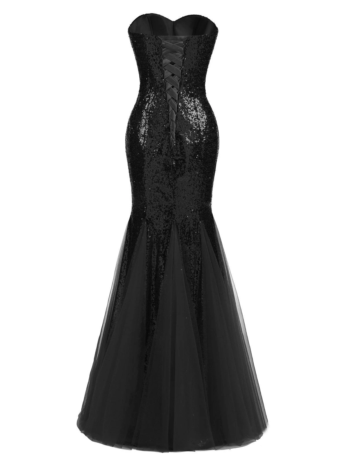 1930s Vintage Sequin Strapless Dress - Image 19