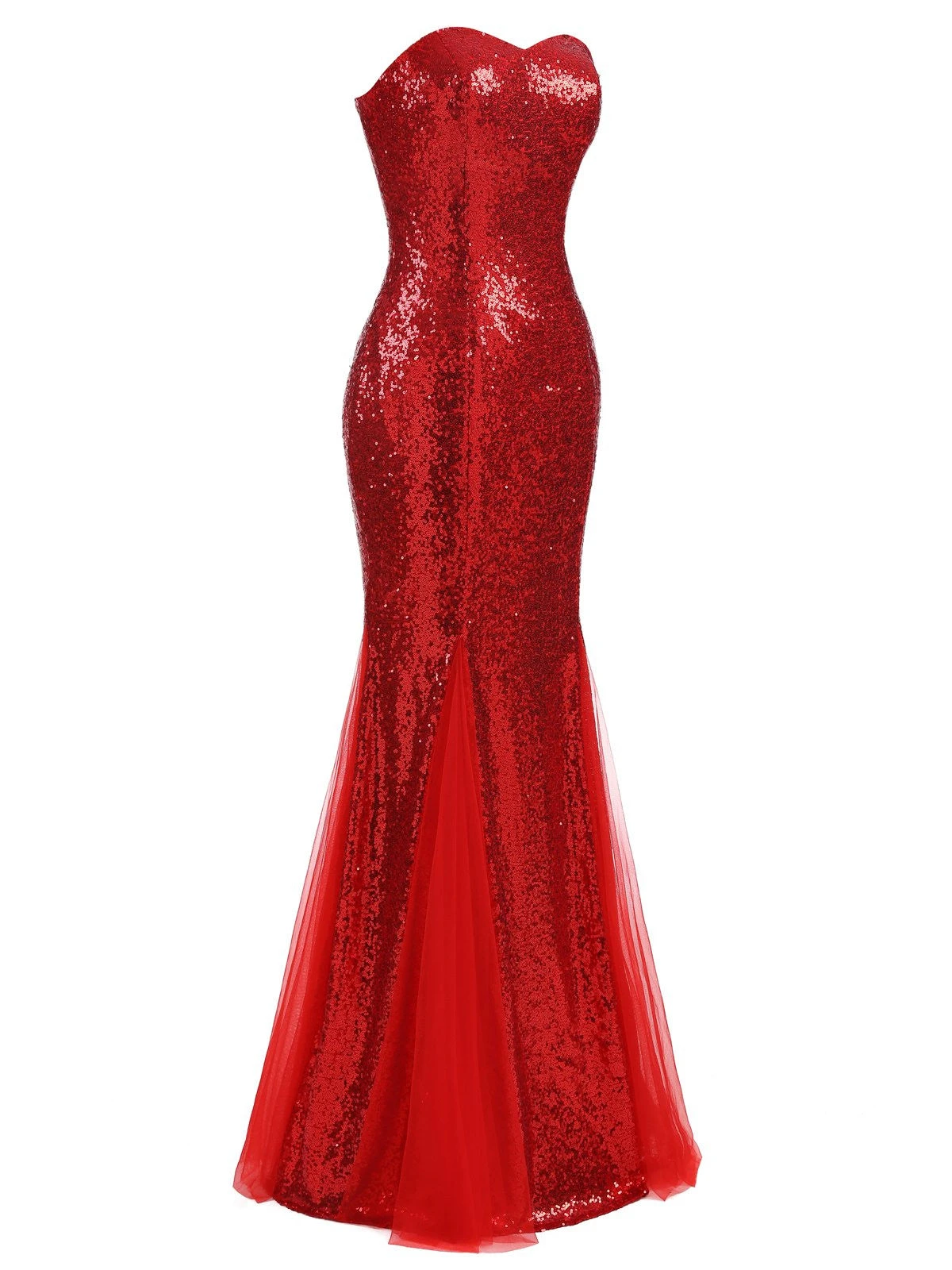 1930s Vintage Sequin Strapless Dress - Image 8