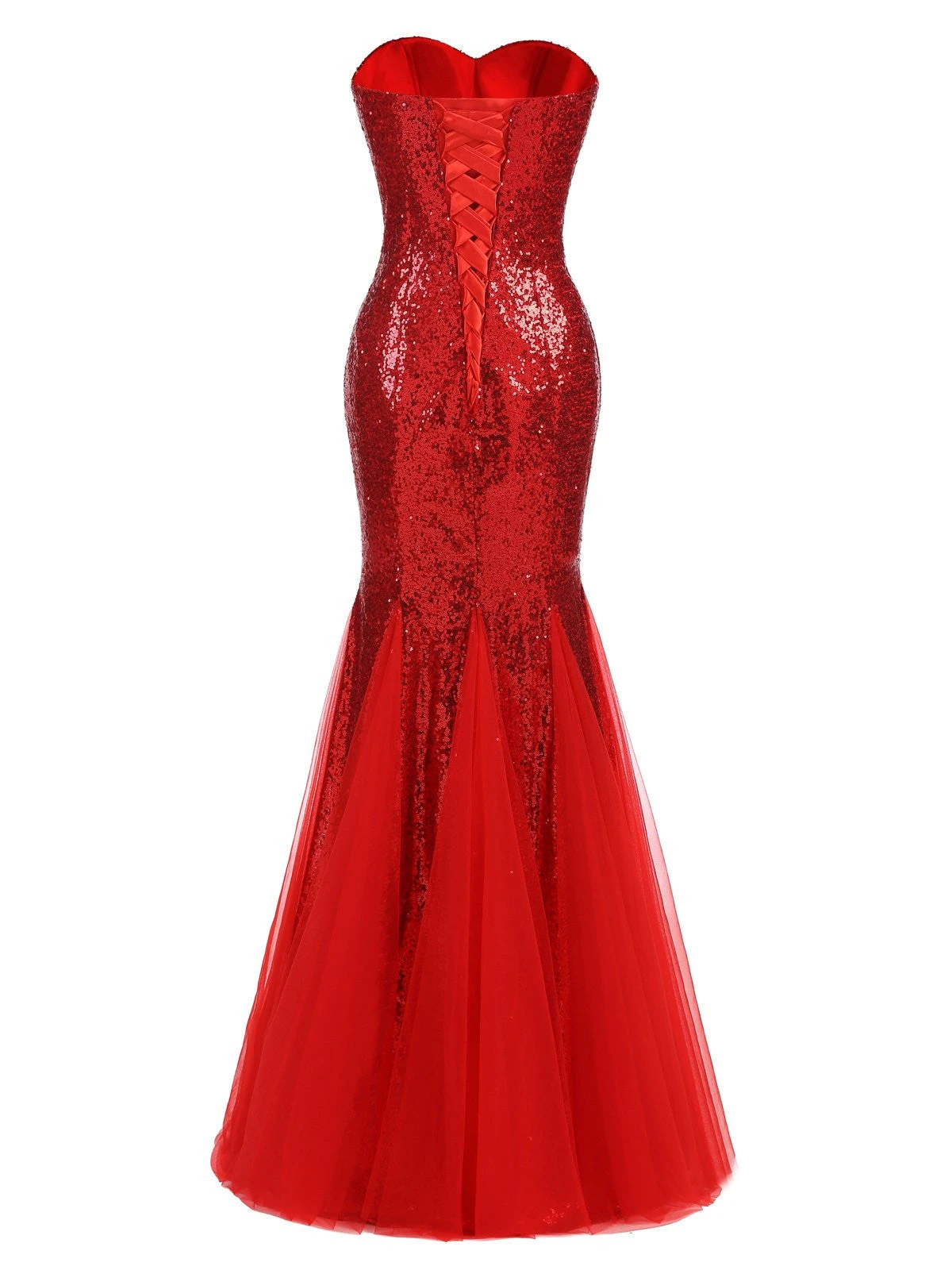 1930s Vintage Sequin Strapless Dress - Image 9