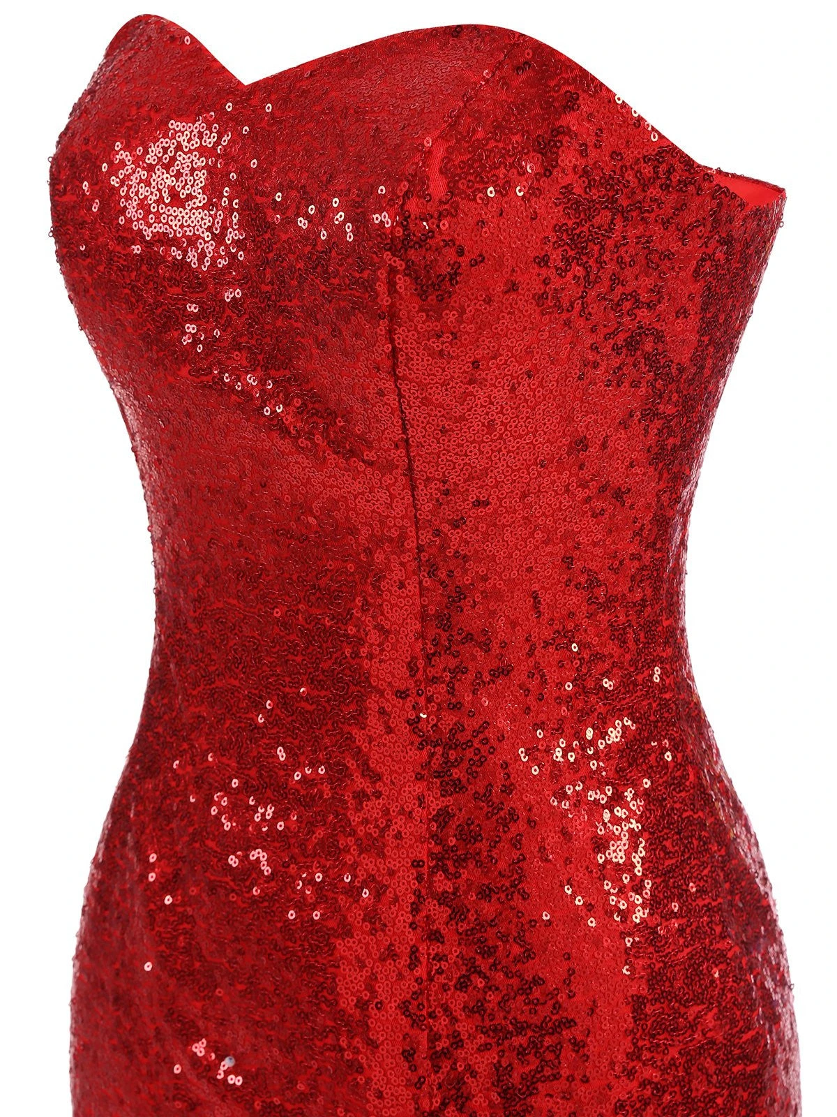 1930s Vintage Sequin Strapless Dress - Image 10