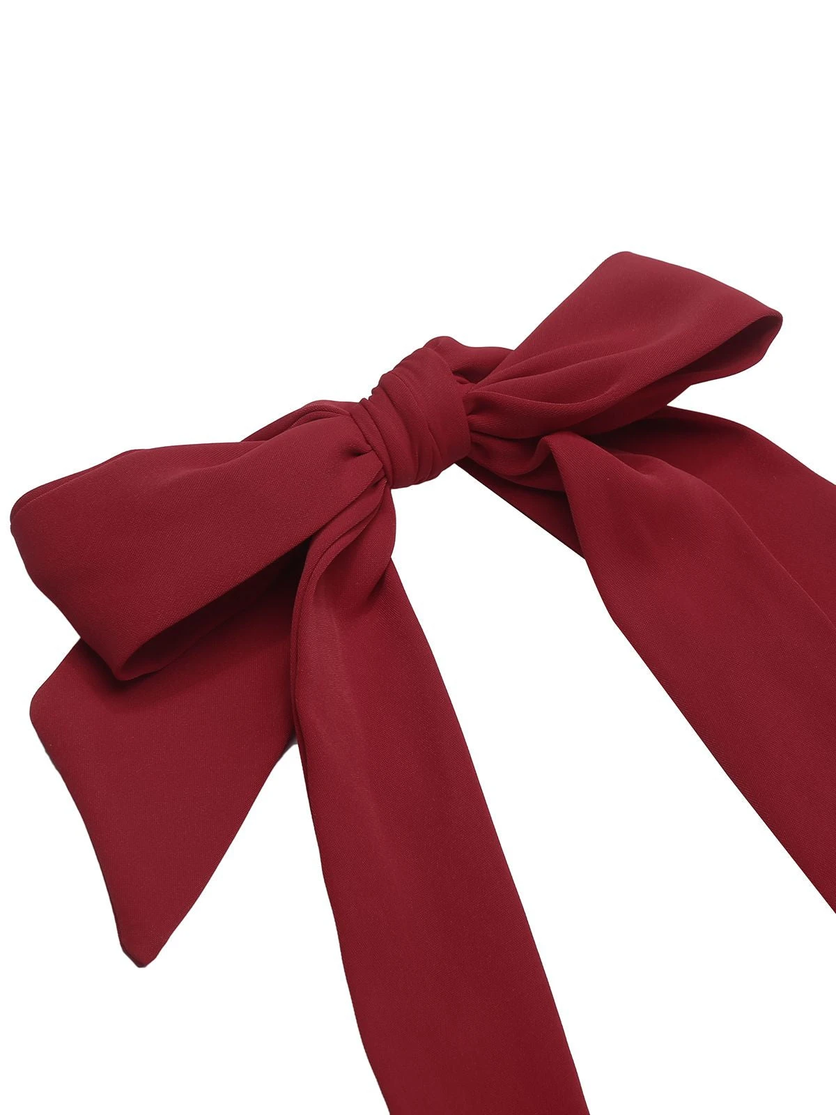 Red 1960s Solid Halter Bodycon Dress - Image 4