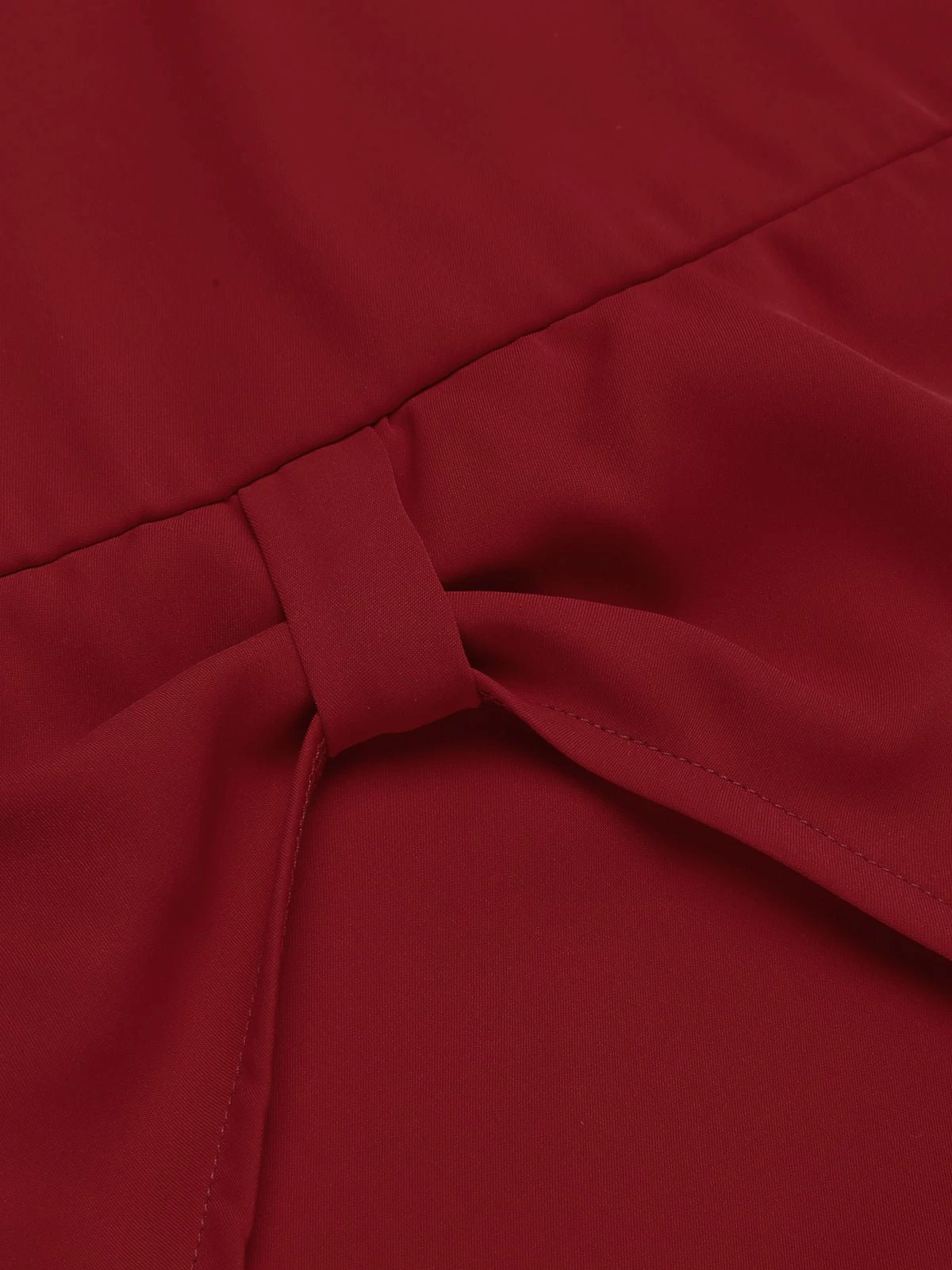 Red 1960s Solid Halter Bodycon Dress - Image 7