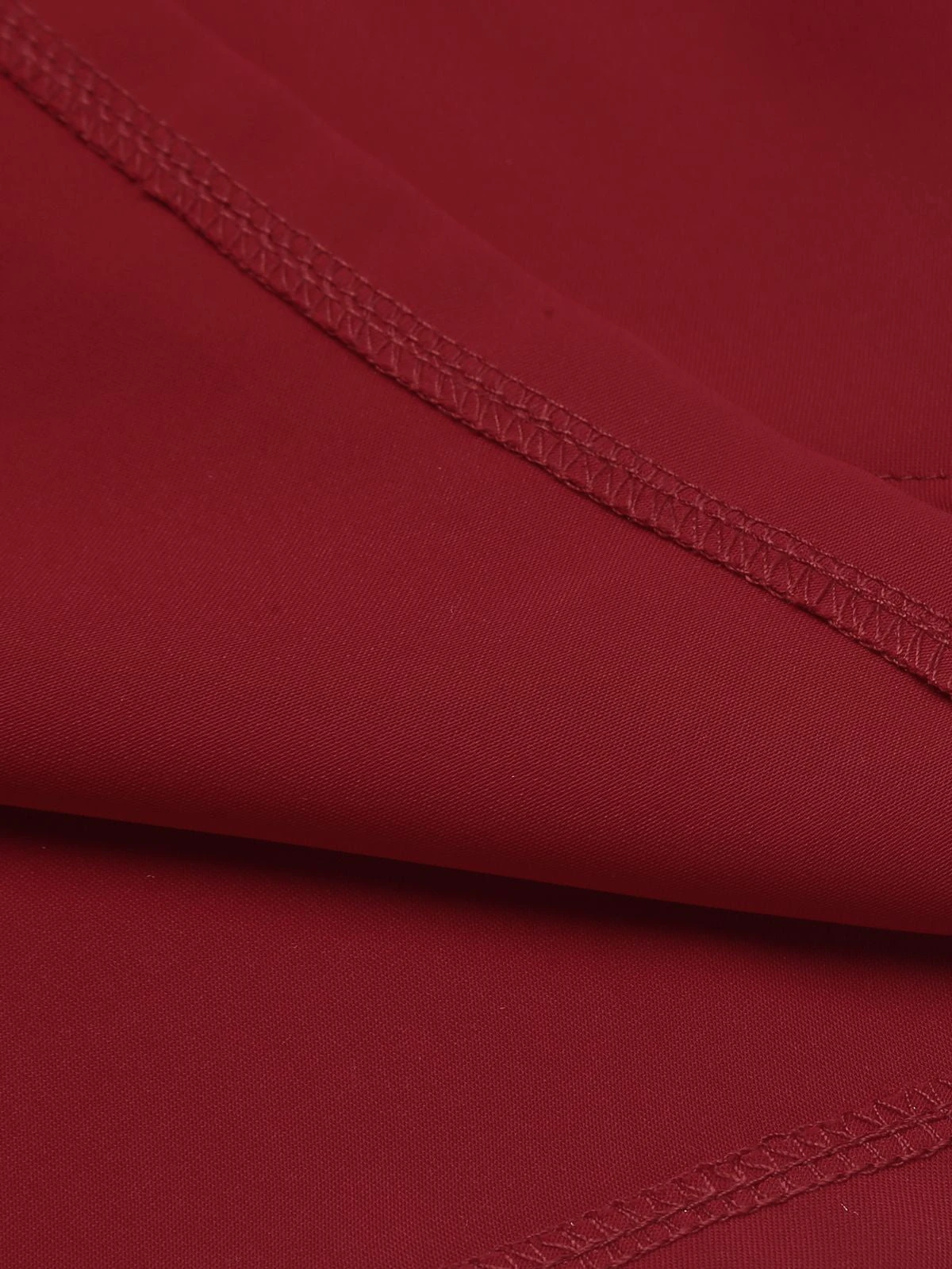 Red 1960s Solid Halter Bodycon Dress - Image 9