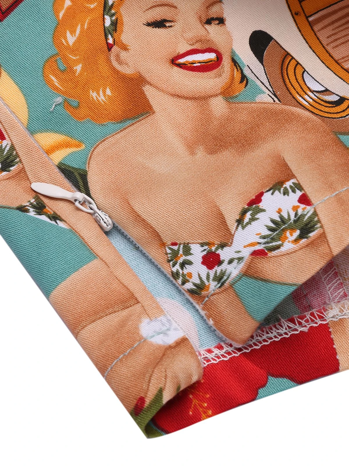 2PCS 1960s Retro Lady Crop Top & Pencil Skirt - Image 11